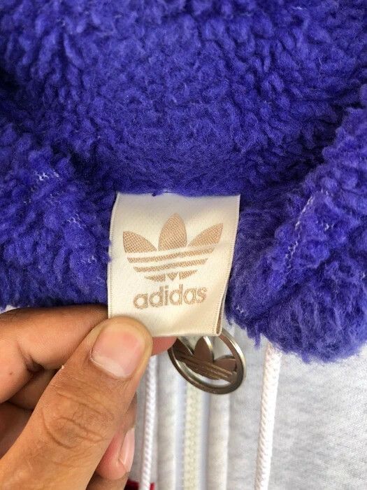 Adidas Vintage 90s Adidas Big Logo Hoodies Size US L / EU 52-54 / 3 - 3 Thumbnail