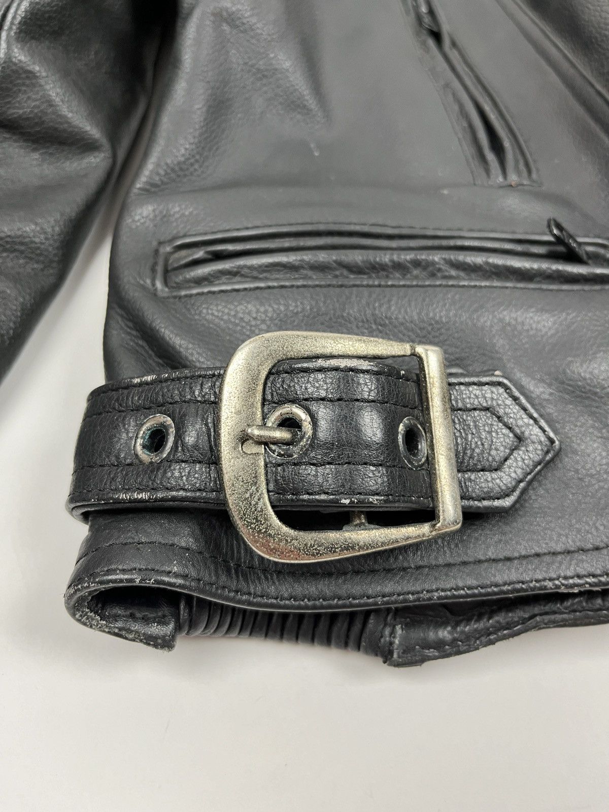 Belstaff × Vintage Rare🔥Vintage 90s Belstaff Leather Biker/Racing Jacket Size US S / EU 44-46 / 1 - 8 Thumbnail
