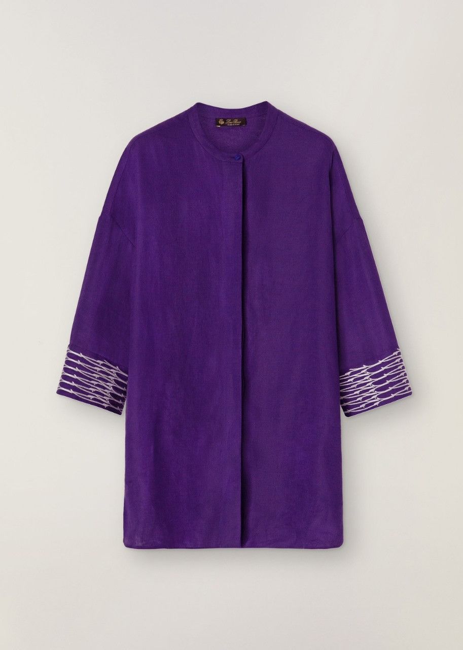 Loro Piana o1srvl11e0524 Shirt in Purple Size S / US 4 / IT 40 - 1 Thumbnail