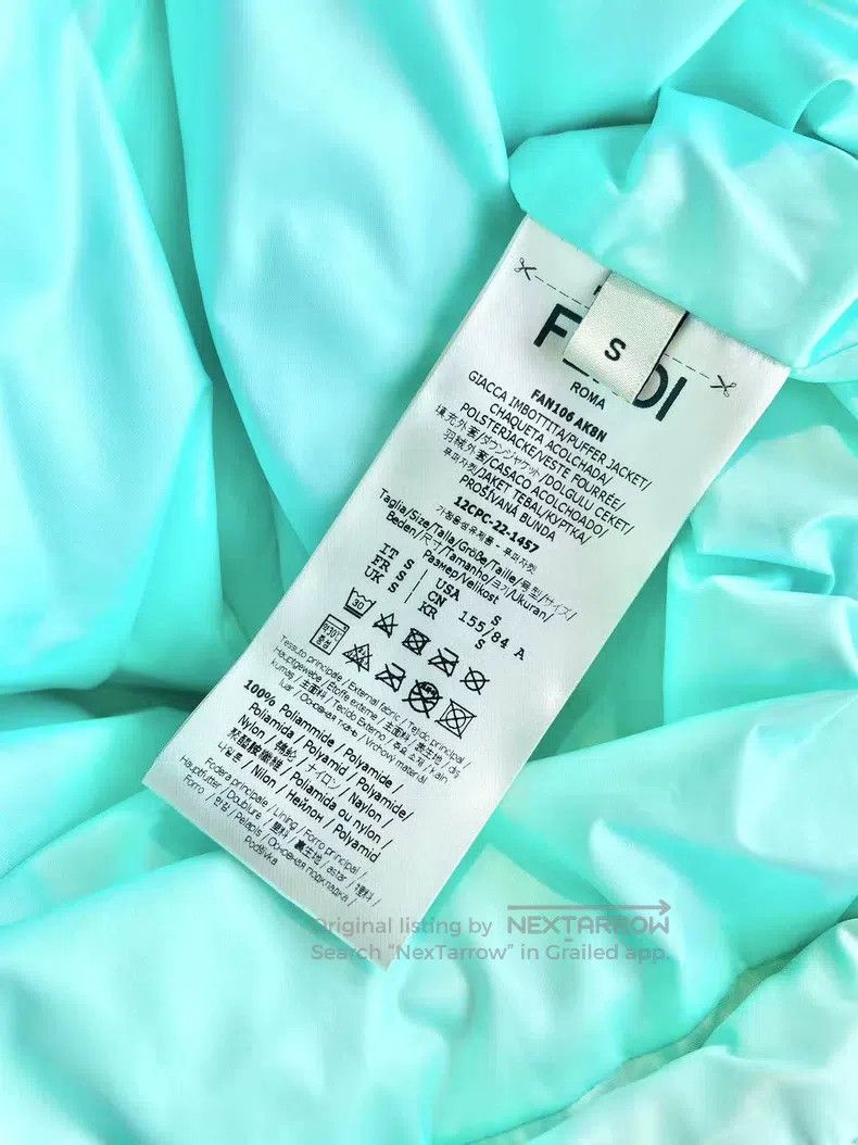 Fendi Fendi Nylon ice blue short hooded down coat Size S / US 4 / IT 40 - 4 Thumbnail