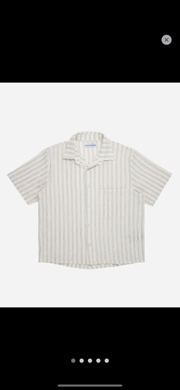 Shirring Stripe Short Sleeve Oxford Shirt