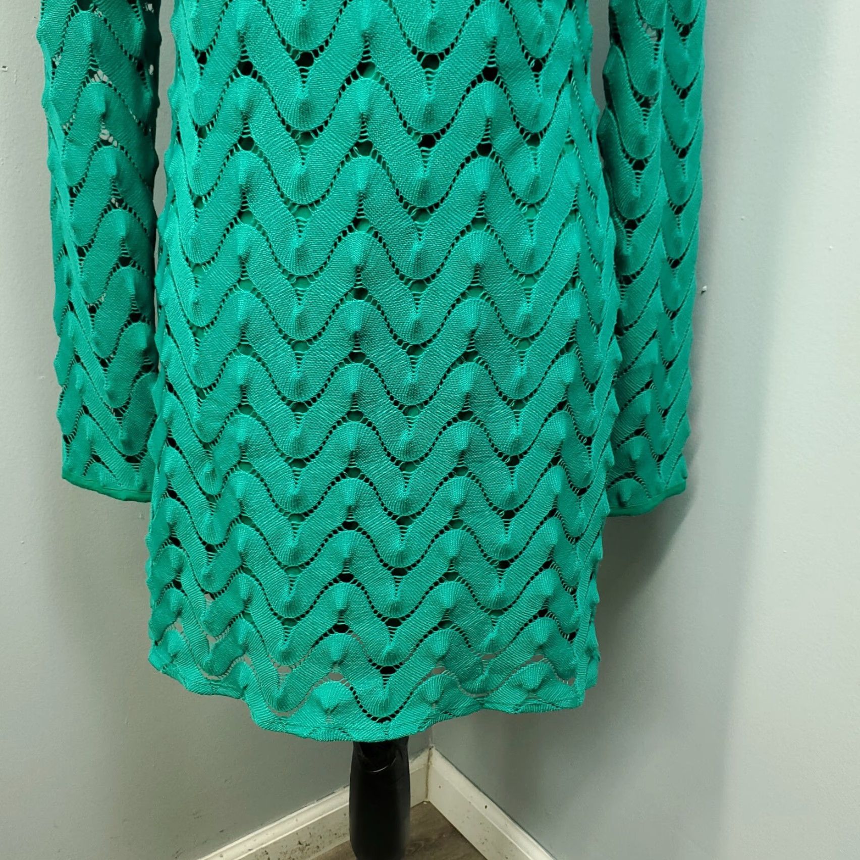 Free People Free People Shift Dress Womens M Green Lace Overlay Lined Pullover Size M / US 6-8 / IT 42-44 - 4 Thumbnail