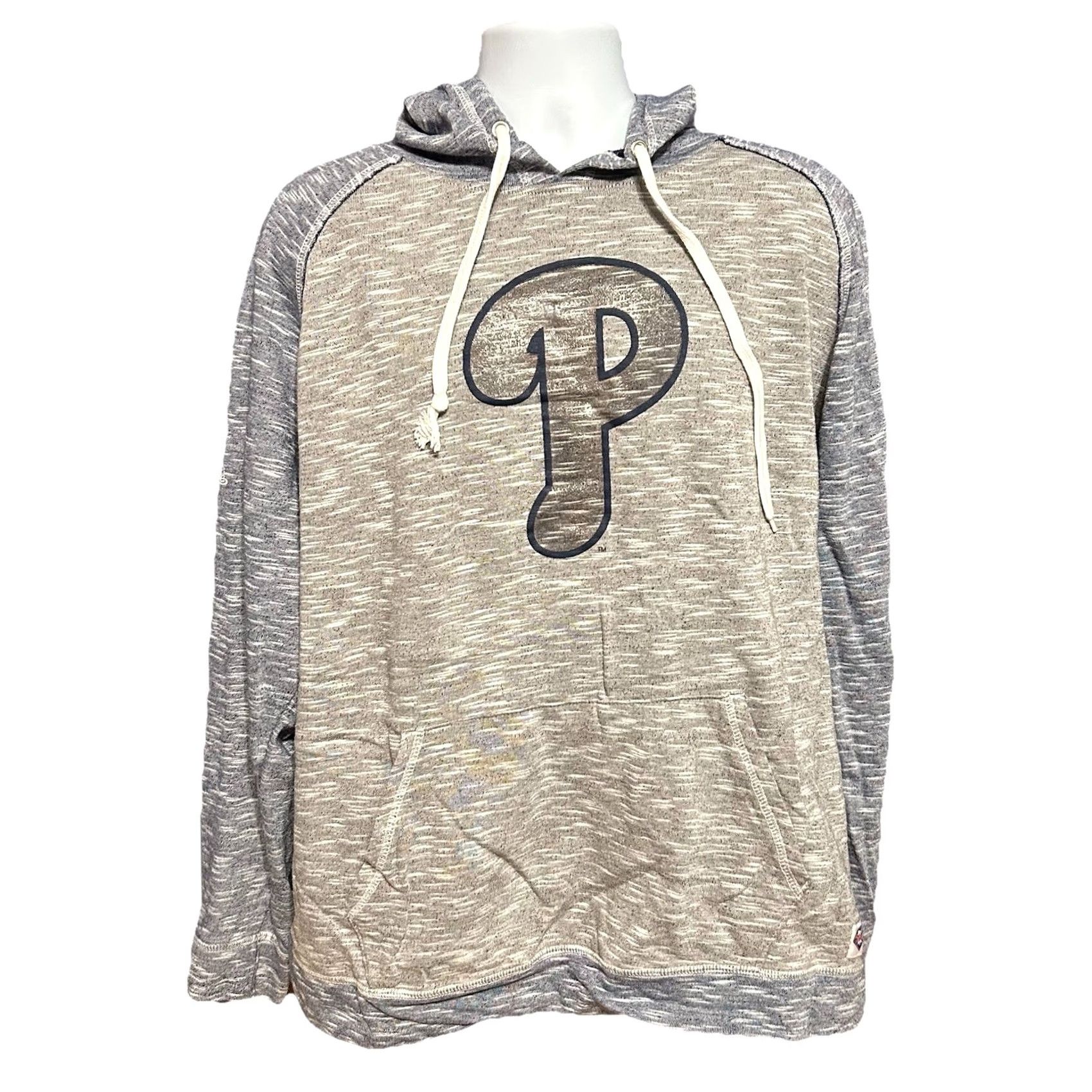 Vintage Philadelphia Phillies Hoodie Pullover Men XL Two Tone Gray Kangaroo Pocket Shirt? Size US XL / EU 56 / 4 - 2 Thumbnail