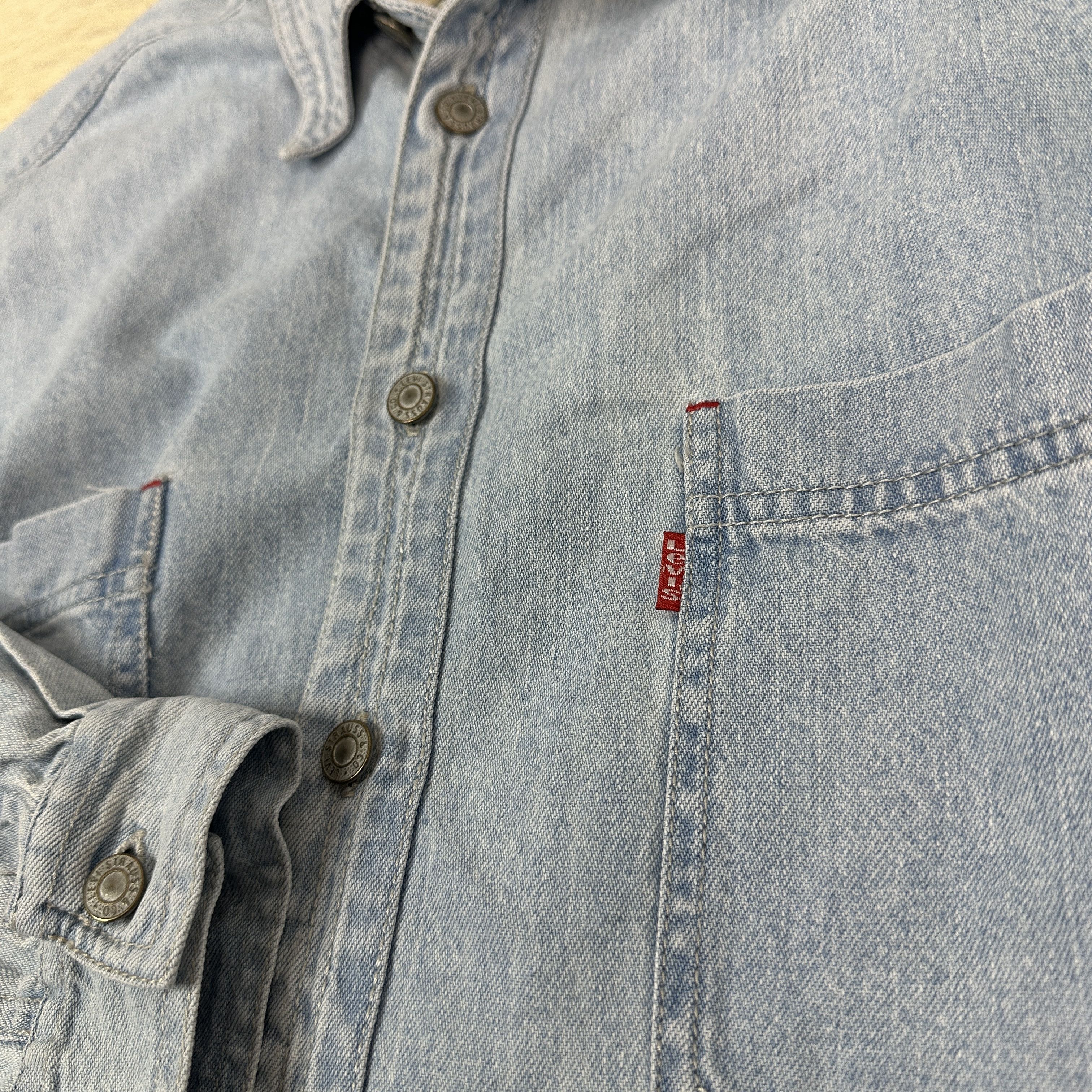 Levi's × Vintage Vintage Denim Casual Y2K Overshirt Levi’s Shirt Size US L / EU 52-54 / 3 - 4 Thumbnail