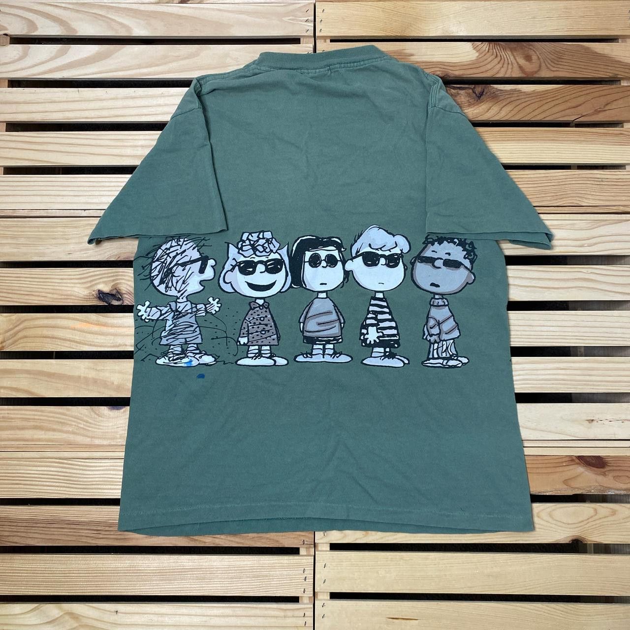 Changes Vintage Peanuts Green Charlie Brown Cartoon Tee Size Medium Size US M / EU 48-50 / 2 - 2 Thumbnail