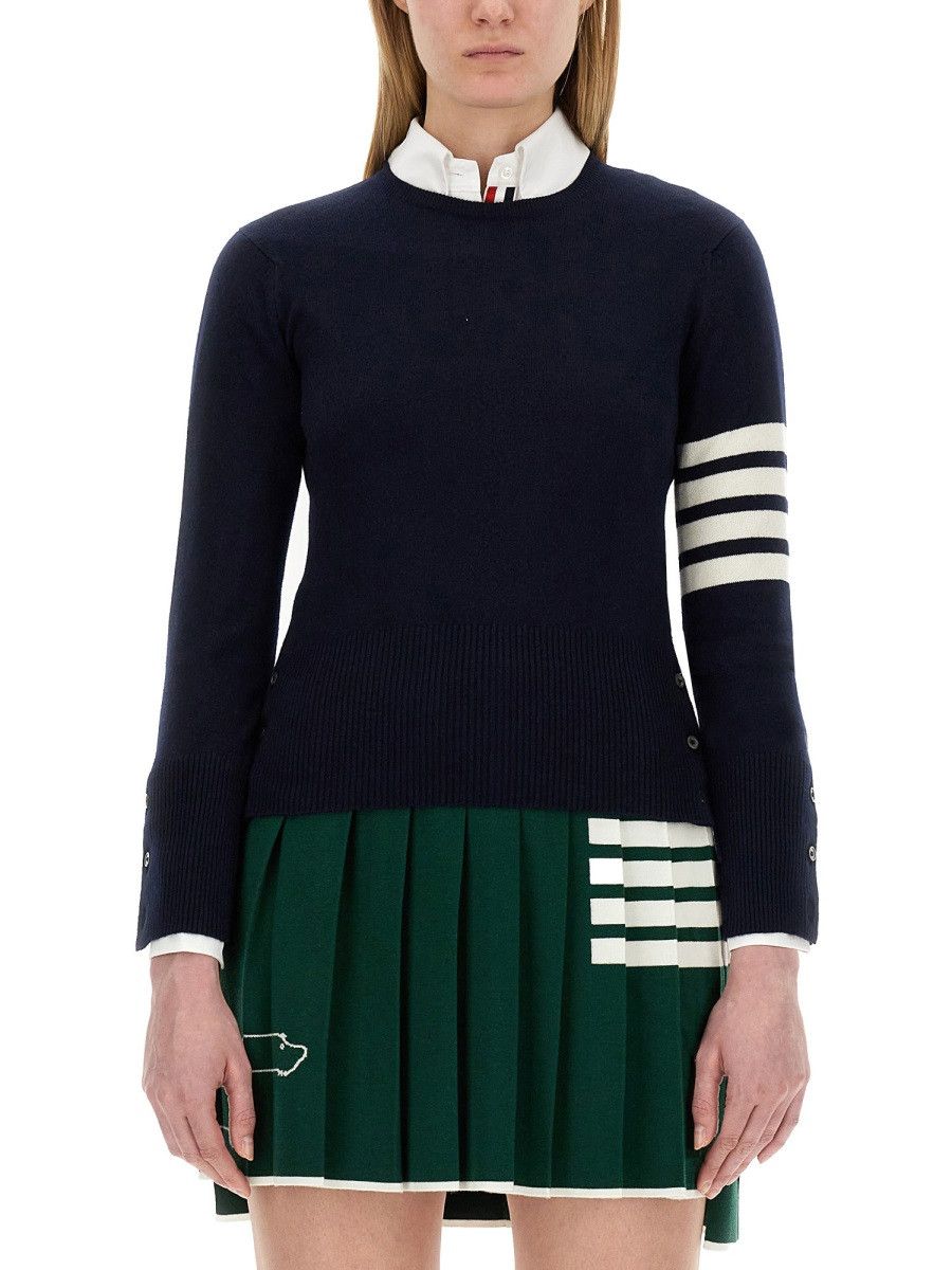 Thom Browne THOM BROWNE 4BAR SHIRT - BLUE (IT 42) Size M / US 6-8 / IT 42-44 - 1 Thumbnail