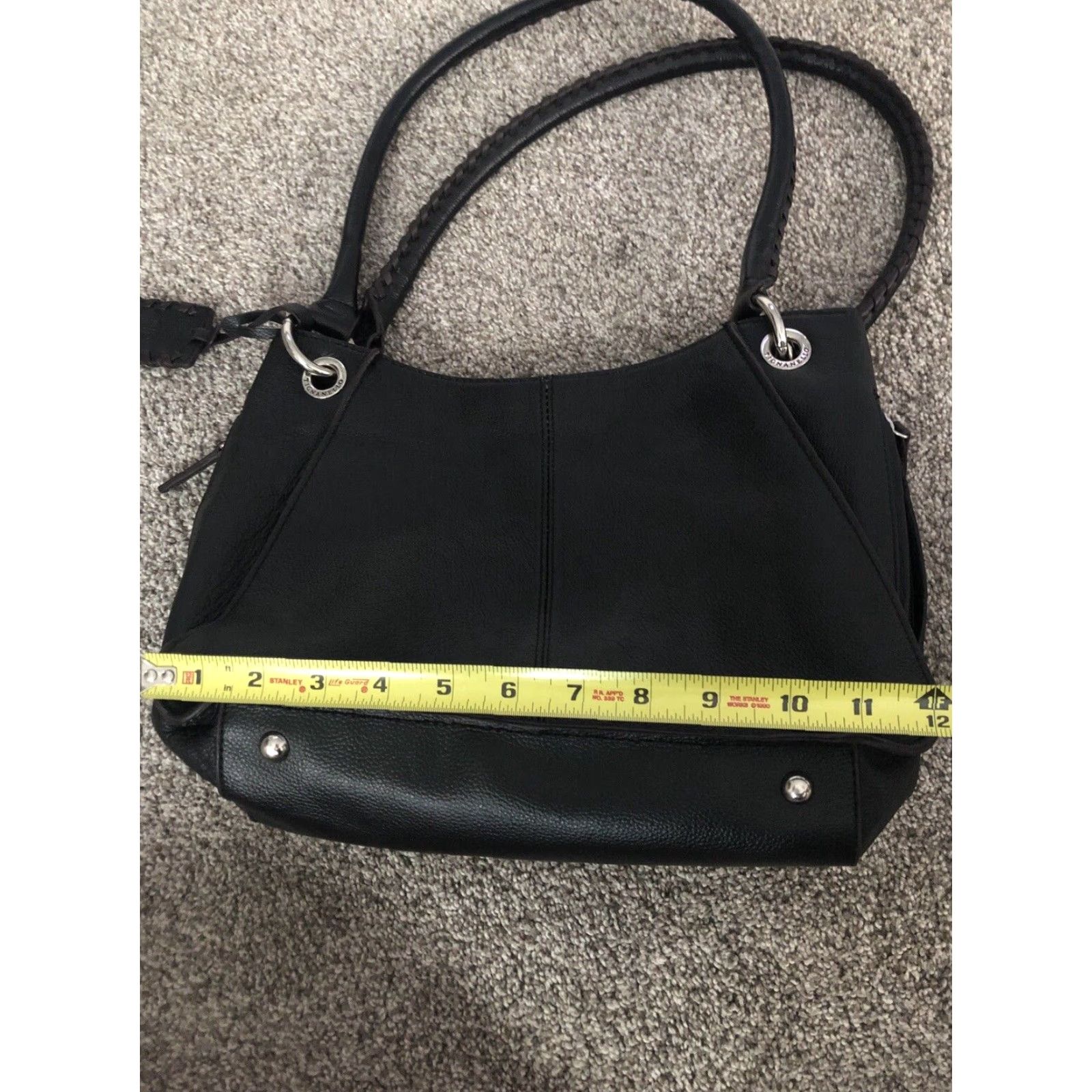 Vintage Tignanello Women Handbag Medium Black Leather Womens Size ONE SIZE - 5 Thumbnail
