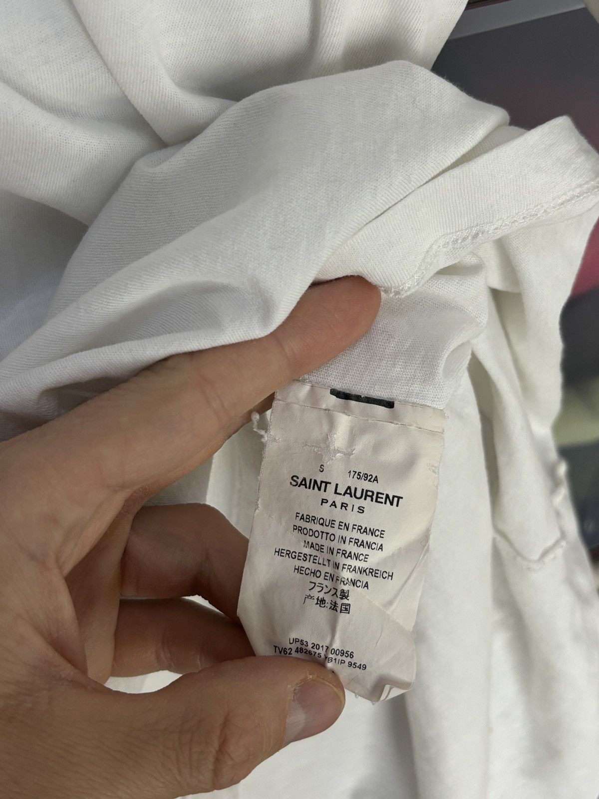 Saint Laurent Paris Saint Laurent Paris No Smoking Designer SLP Tee Size US S / EU 44-46 / 1 - 7 Thumbnail