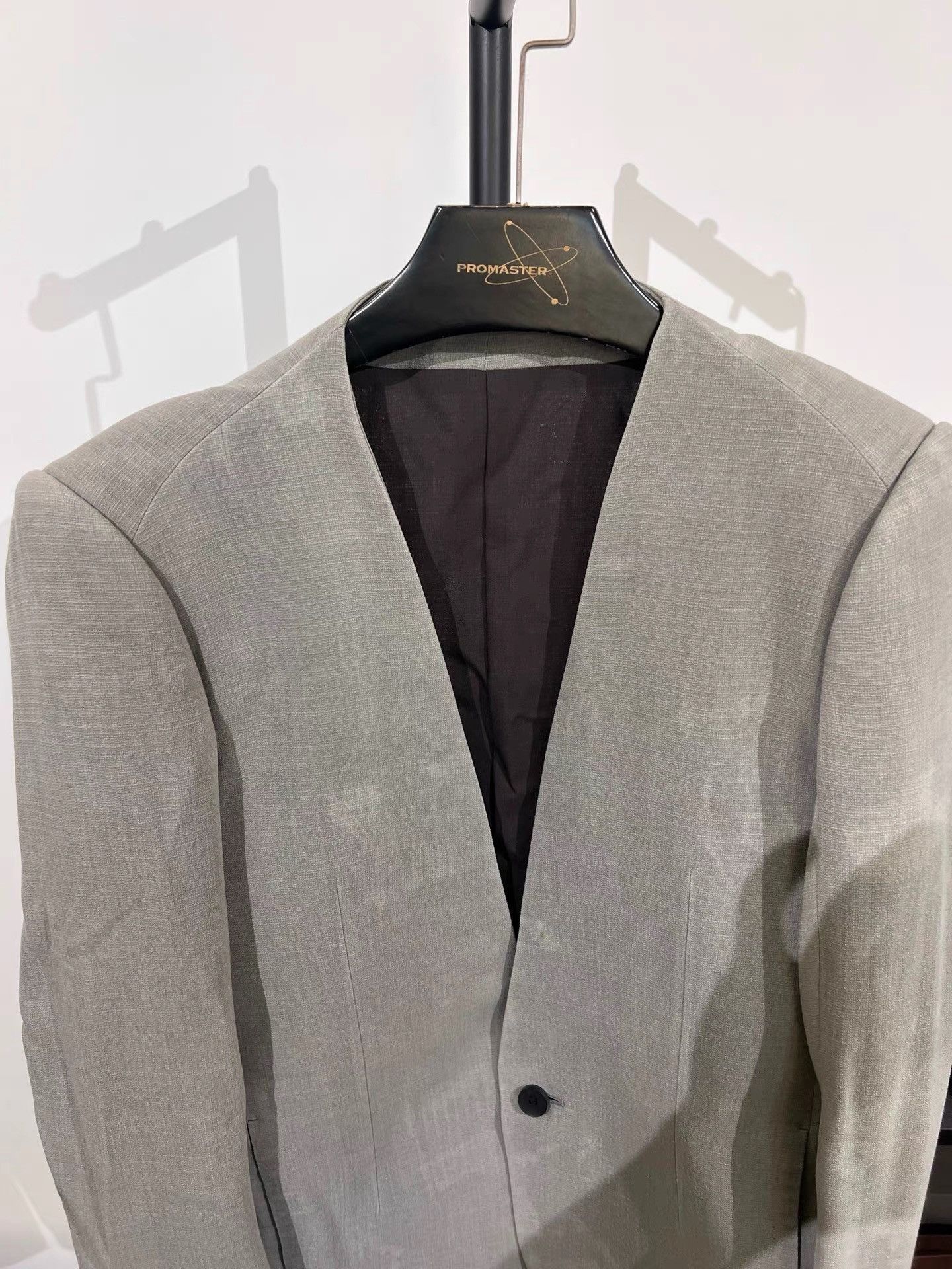 Devoa Devoa Avant-garde Washed Collarless Blazer K35 Size US M / EU 48-50 / 2 - 4 Thumbnail
