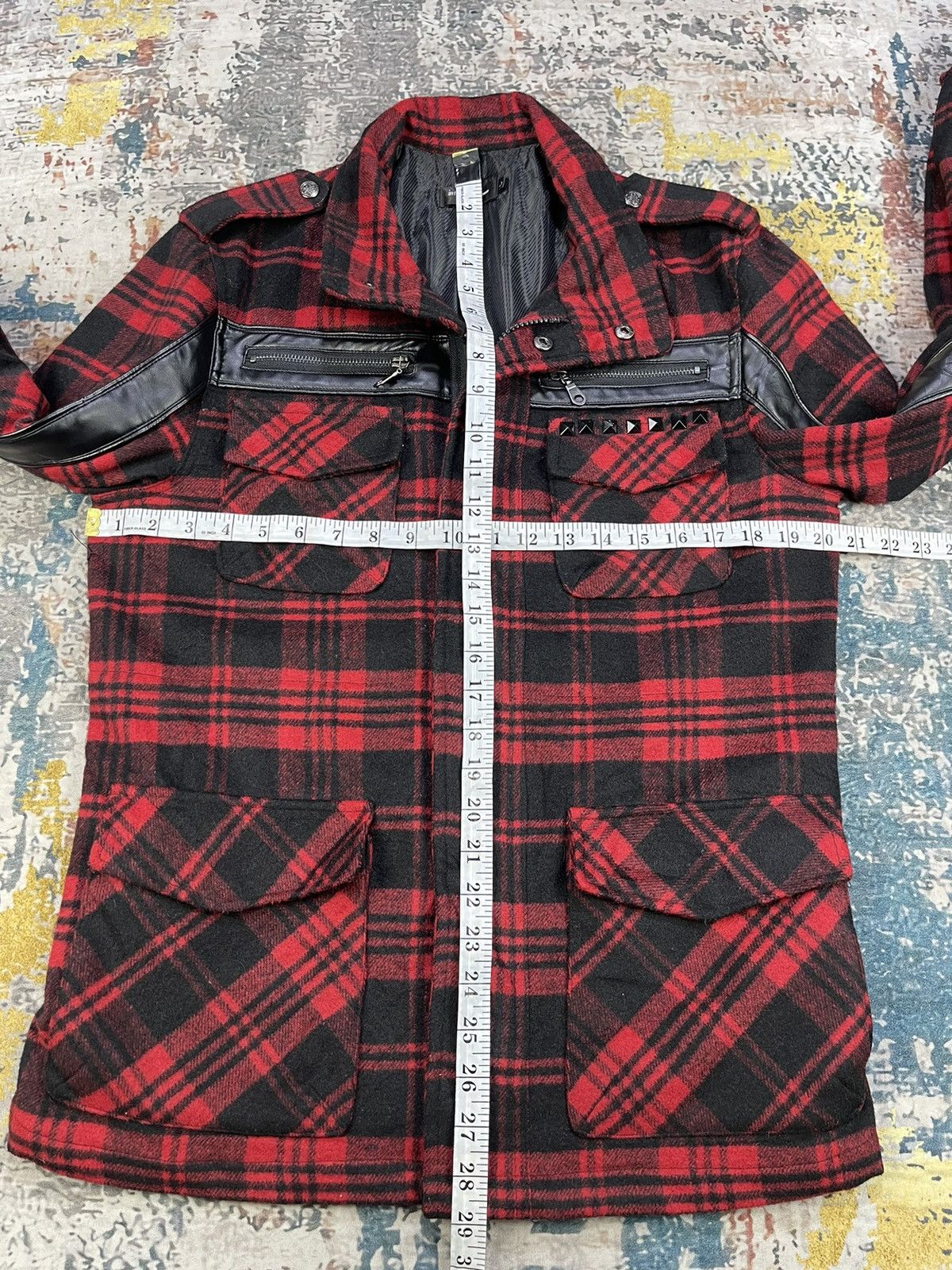In The Attic In The Attic Red Tartan Spiked Punk Jacket Size US S / EU 44-46 / 1 - 11 Thumbnail