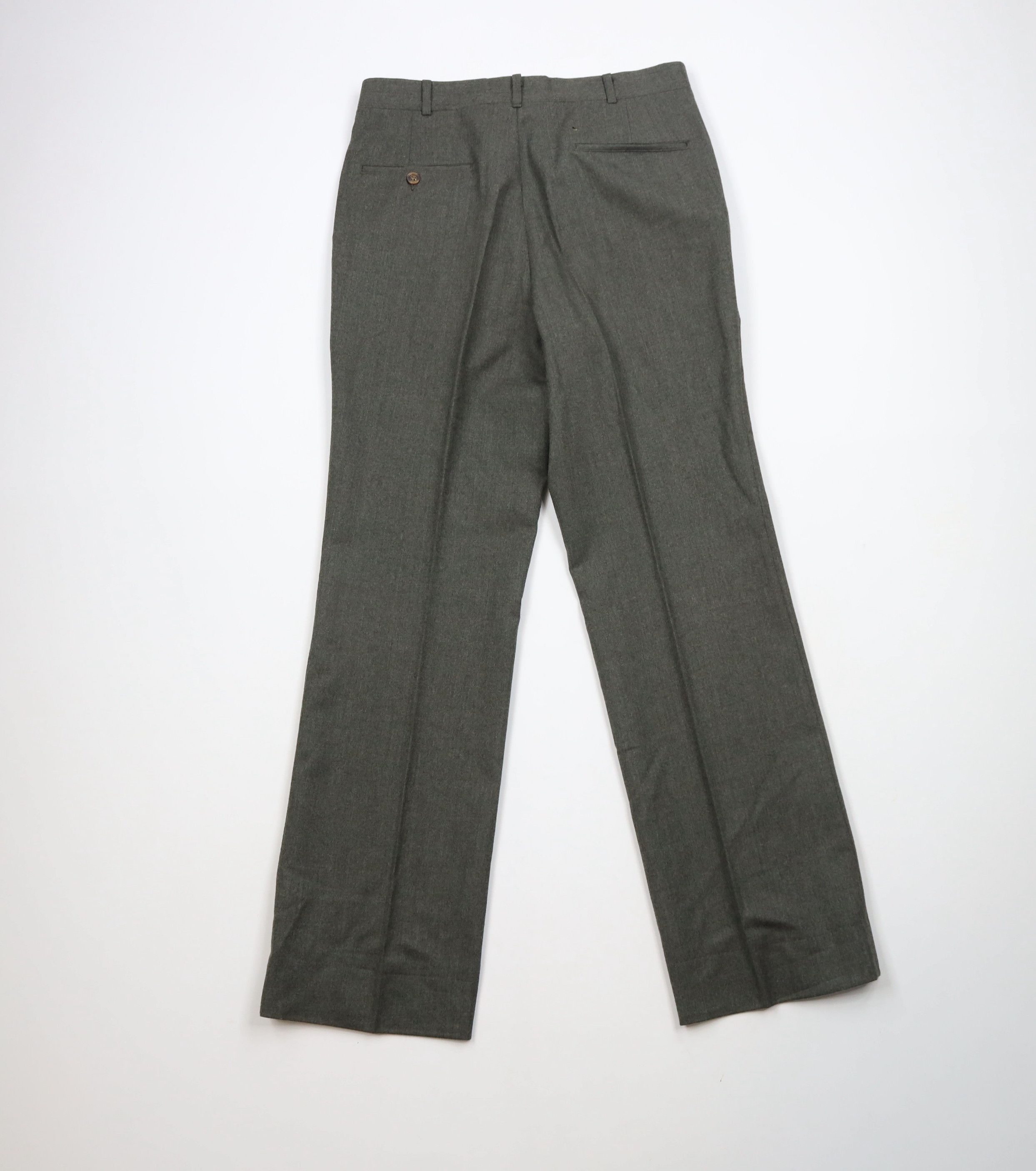 Vintage Vintage 60s Streetwear Wool Wide Leg Chino Pants Green USA Size US 30 / EU 46 - 11 Thumbnail
