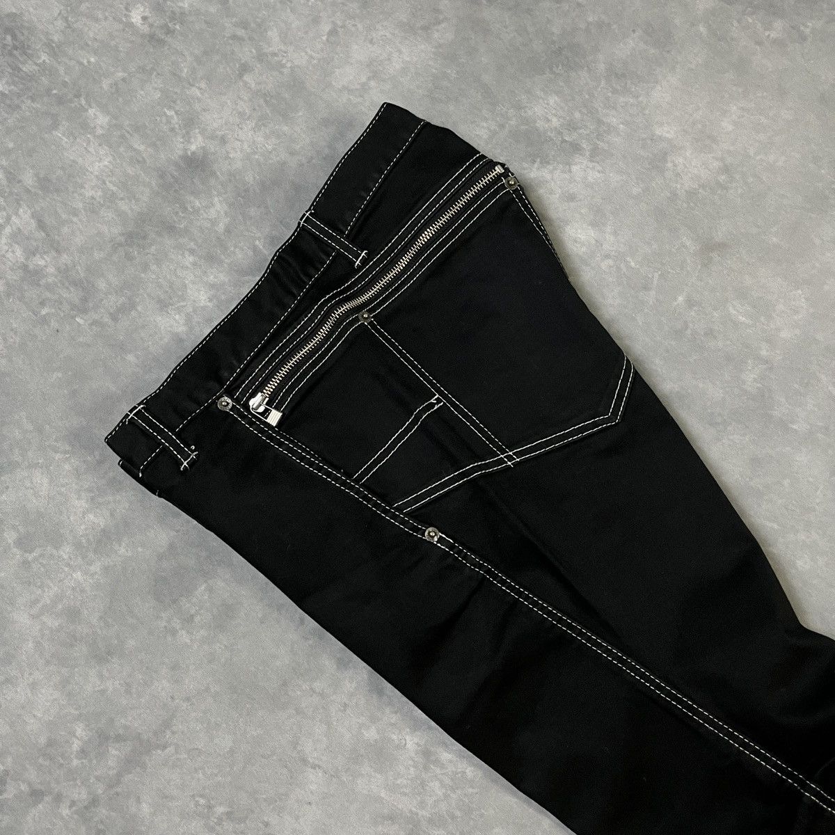 PPFM PPFM JAPANESE DESIGNER ZIP POCKET FLARE PANTS Y2K ARCHIVE Size US 35 - 2 Thumbnail