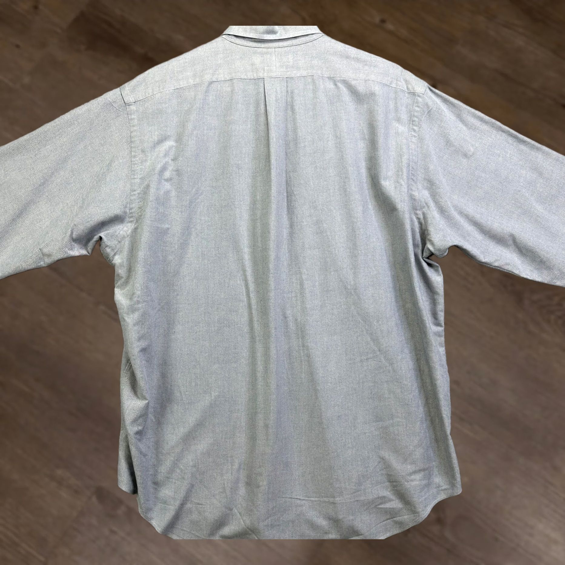 Ralph Lauren Ralph Lauren Shirt Adult 17-34 Grey Button-Down Dress Long Sleeve Men Size 46R - 1 Thumbnail