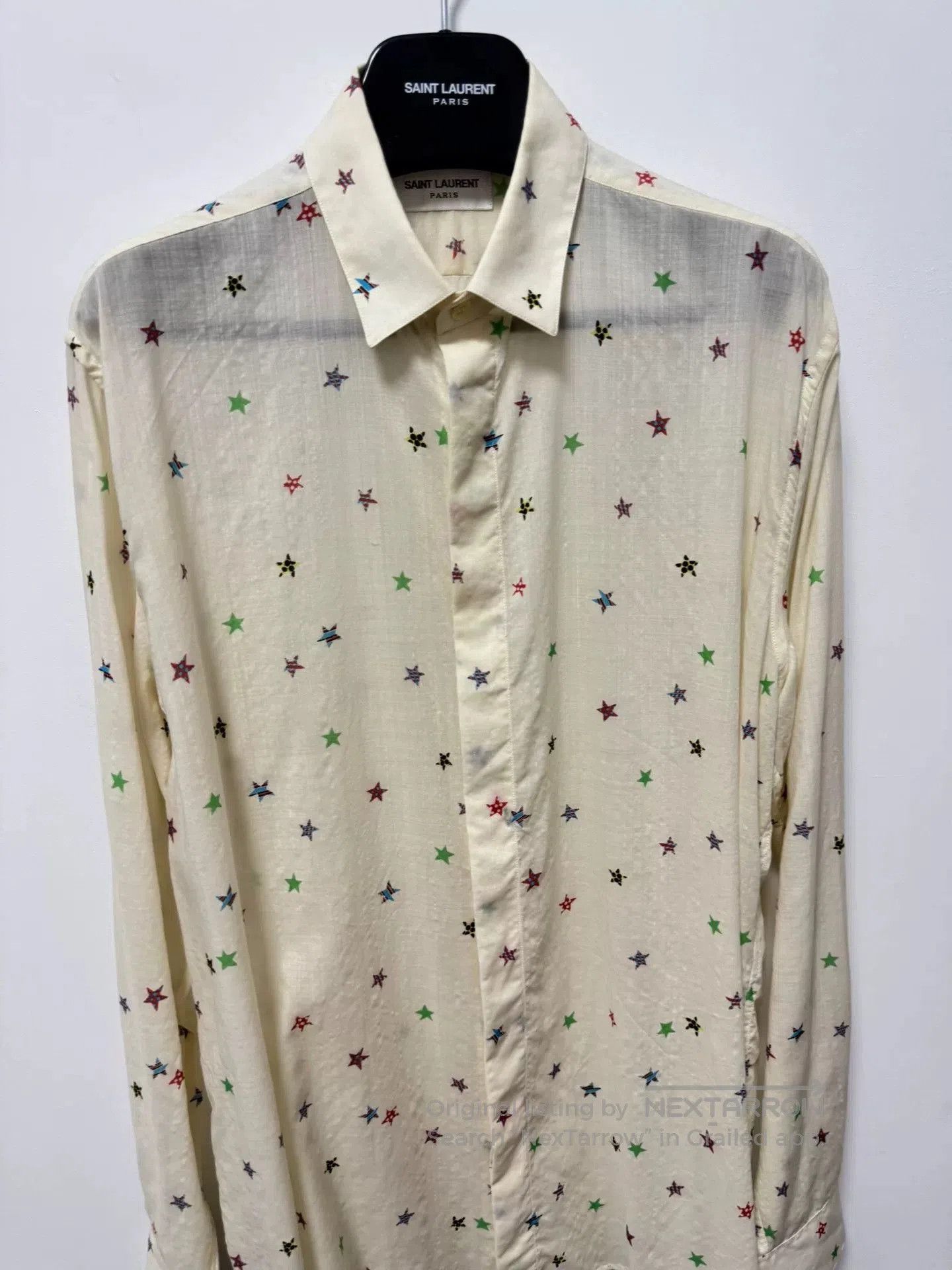 Saint Laurent Paris Saint Laurent Multicolor Star Print Shirt. Size US M / EU 48-50 / 2 - 3 Thumbnail