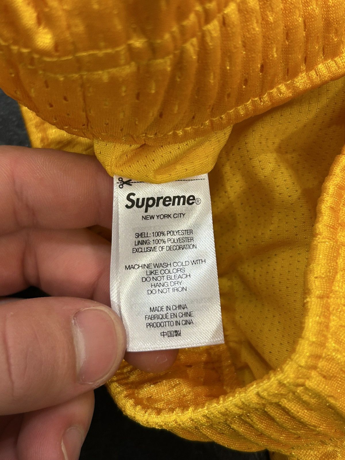 Supreme Supreme Mesh Box Logo Shorts - Yellow Size US 34 / EU 50 - 5 Thumbnail