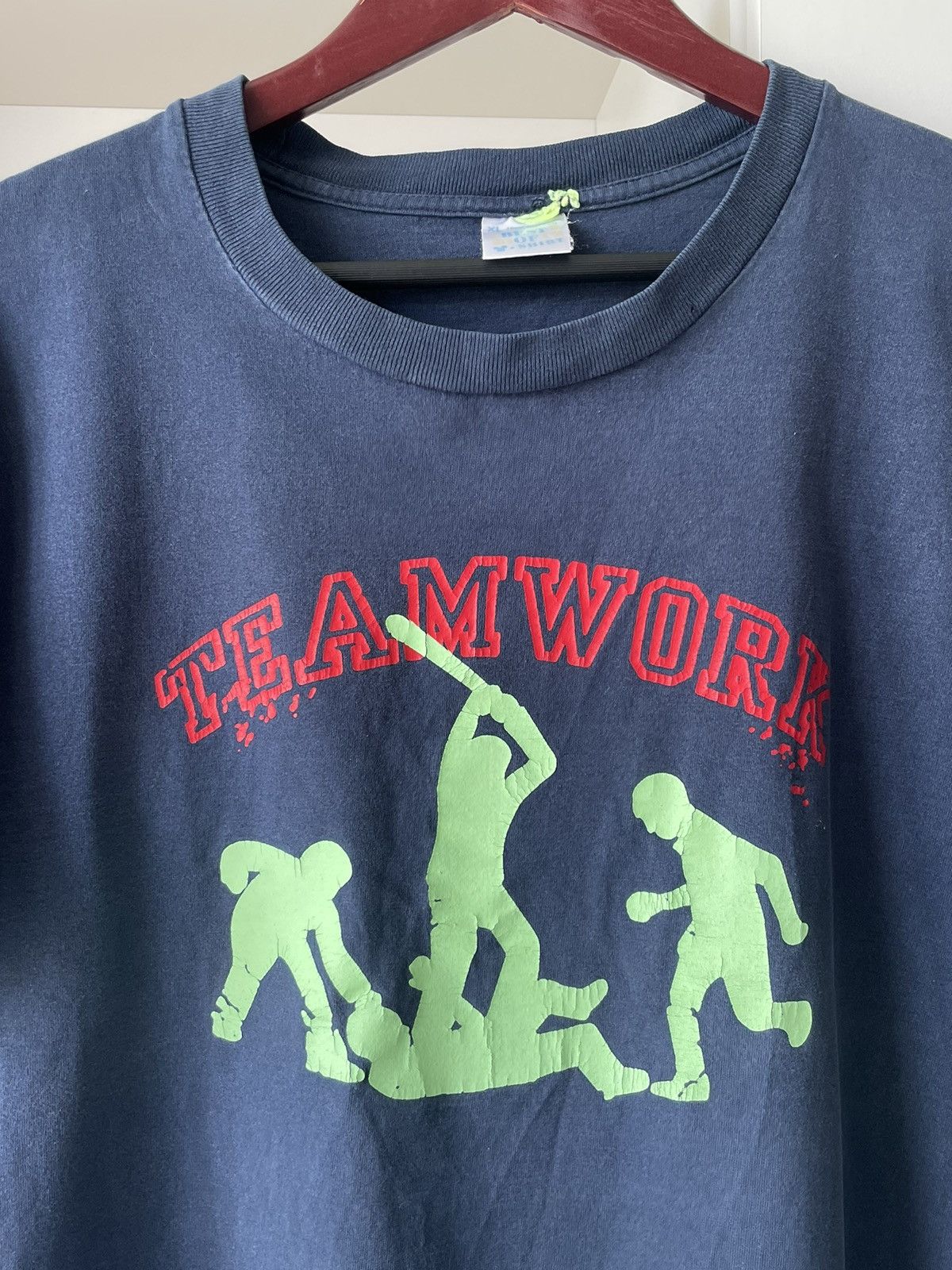 Japanese Brand × Vintage 💥RARE💥 Vintage TEAMWORK T-Shirt Design Size US XL / EU 56 / 4 - 4 Thumbnail
