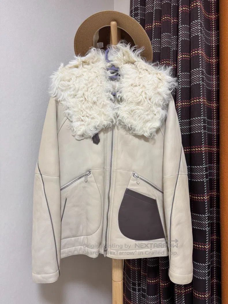 Hermes Hermes Leather and fur integrated, removable hood and coll Size US S / EU 44-46 / 1 - 1 Thumbnail