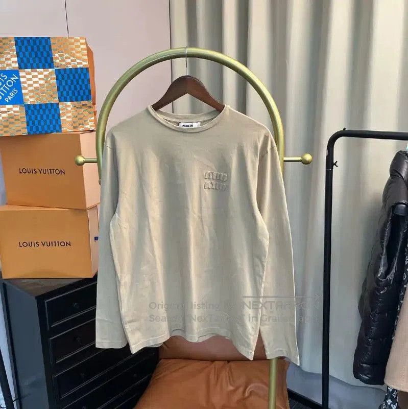 Miu Miu Miu Miu Brown Cotton Women's Sweatshirt . Size XS / US 0-2 / IT 36-38 - 1 Thumbnail