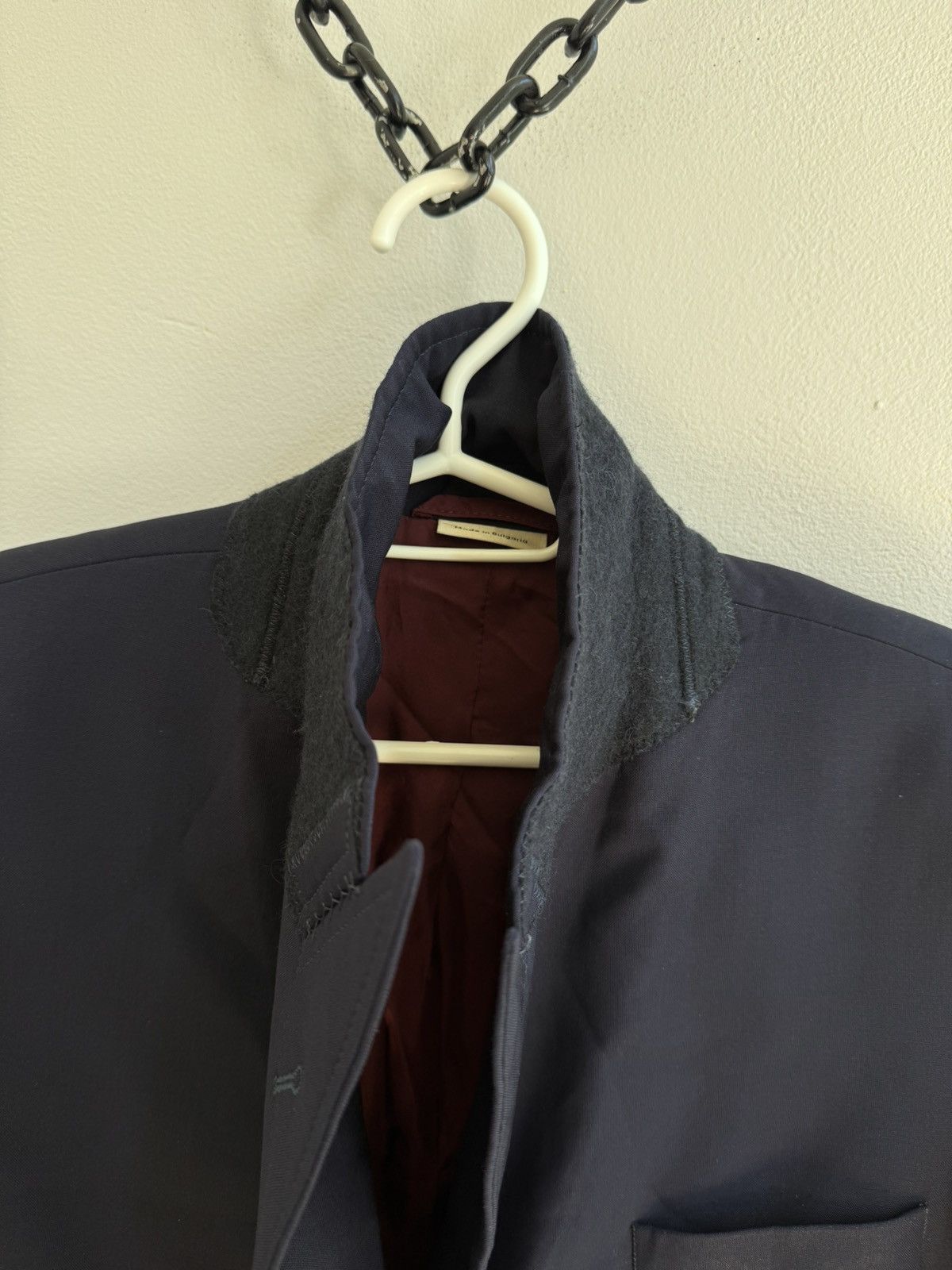 Gucci Gucci Womens Wool Blazer Navy Blue Luxury Avant Garde Solid Size S / US 4 / IT 40 - 20 Thumbnail