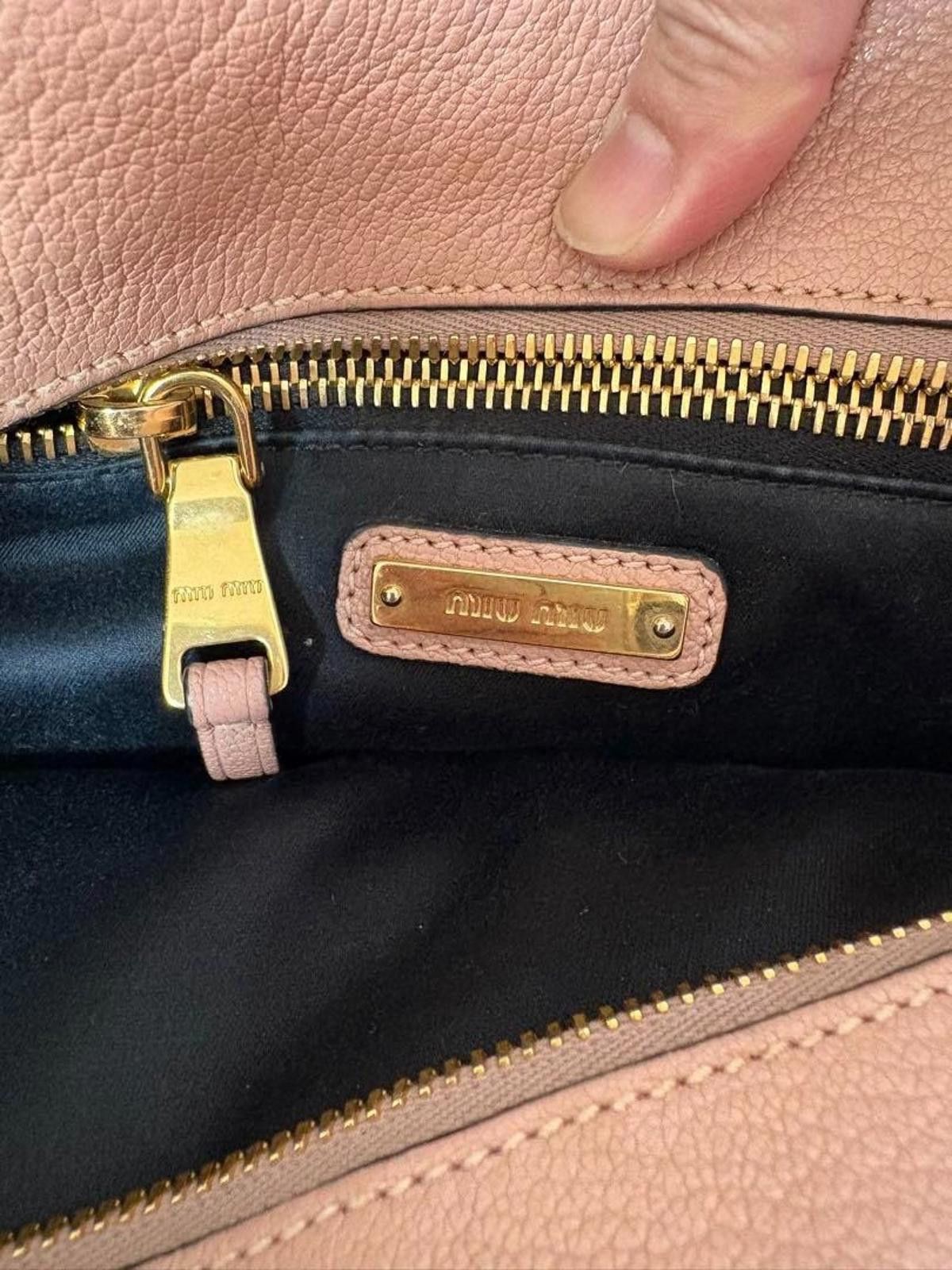 Miu Miu Miu Miu - Leather Tote Handbag Pink Size ONE SIZE - 6 Thumbnail
