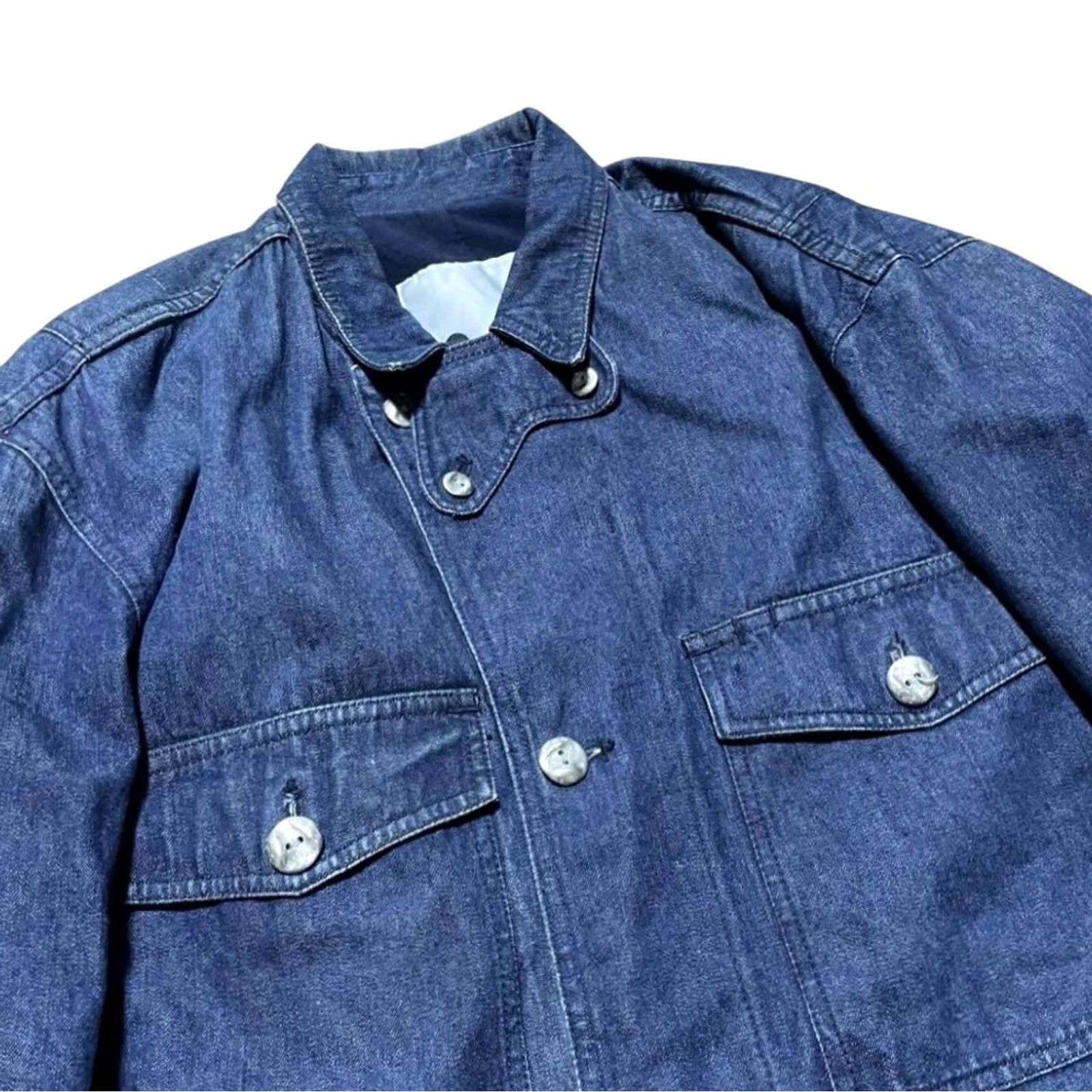 Issey Miyake ISSEY MIYAKE COVERALL DENIM JACKET MEN M MULTICOLOR USED JEAN OF PLANTATION Size US 31 - 2 Thumbnail