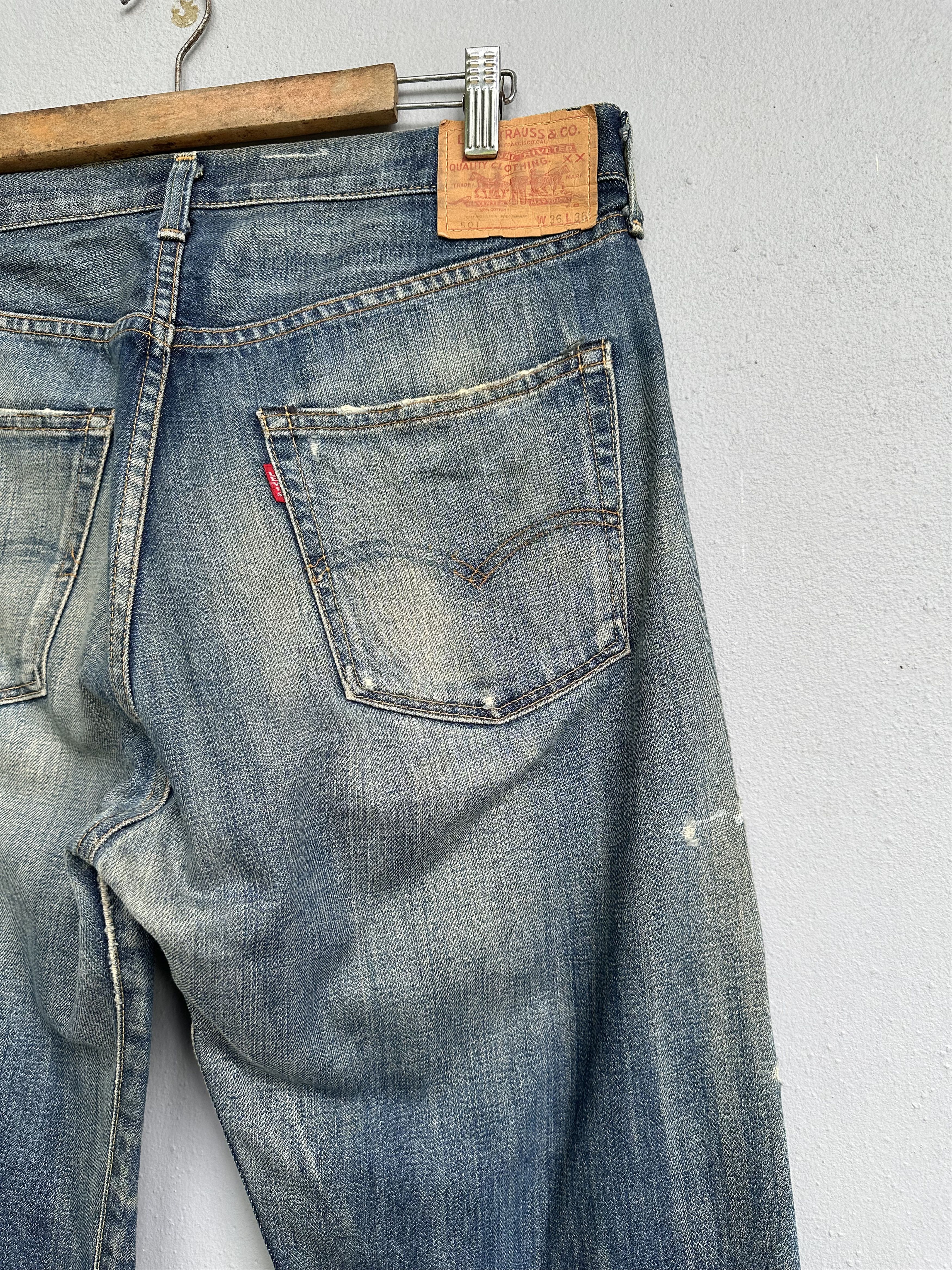 Levi's Vintage Clothing Vintage Levi's 501 Big E 1971 Distressed Reproduction Jeans Size US 34 / EU 50 - 18 Thumbnail