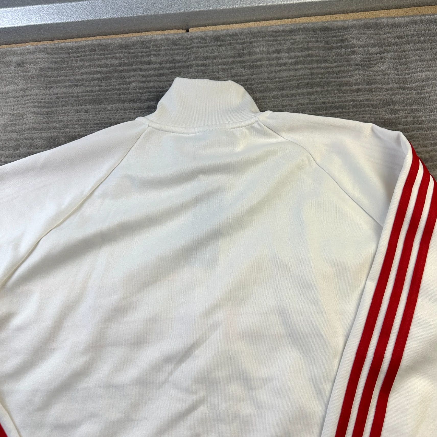 Adidas Adidas Jacket Mens XL White Red Originals Trefoil Firebird Track SST TT Full Zip Size US XL / EU 56 / 4 - 6 Thumbnail