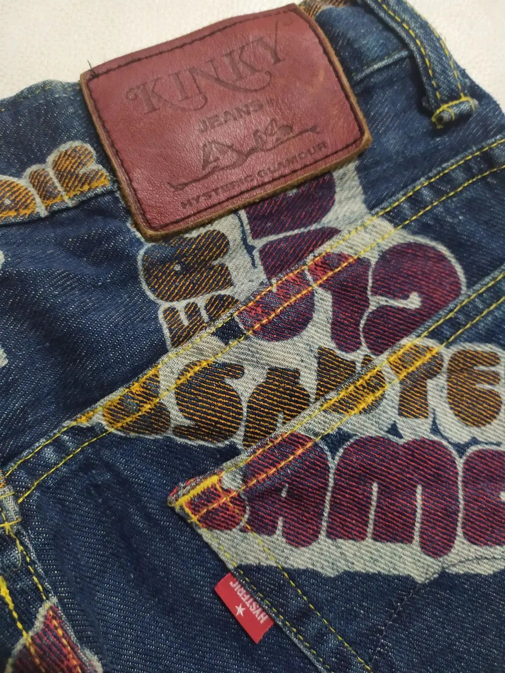 Hysteric Glamour 🔥Rare!!! Hysteric Glamour kinky Fullprint Logo Design Pants Size 29" - 9 Thumbnail