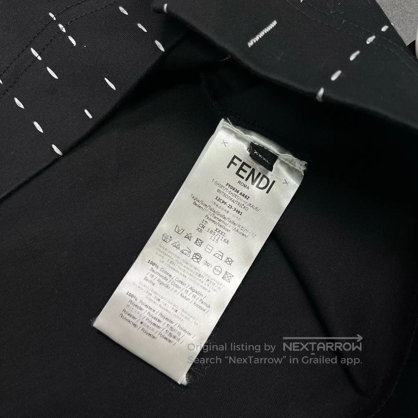 Fendi FENDI Black line short-sleeve| Size US XXL / EU 58 / 5 - 6 Thumbnail