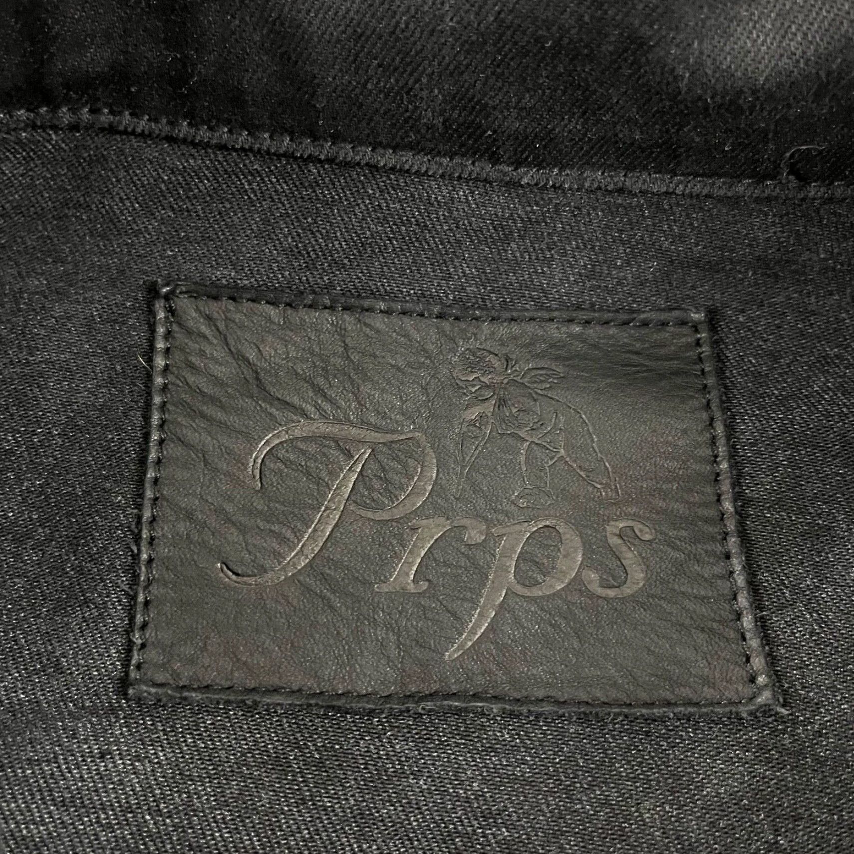Prps PRPS Jacket Mens XL Slim Black White Liberty Paint Splatter Denim Button Up L/S Size US XL / EU 56 / 4 - 3 Thumbnail