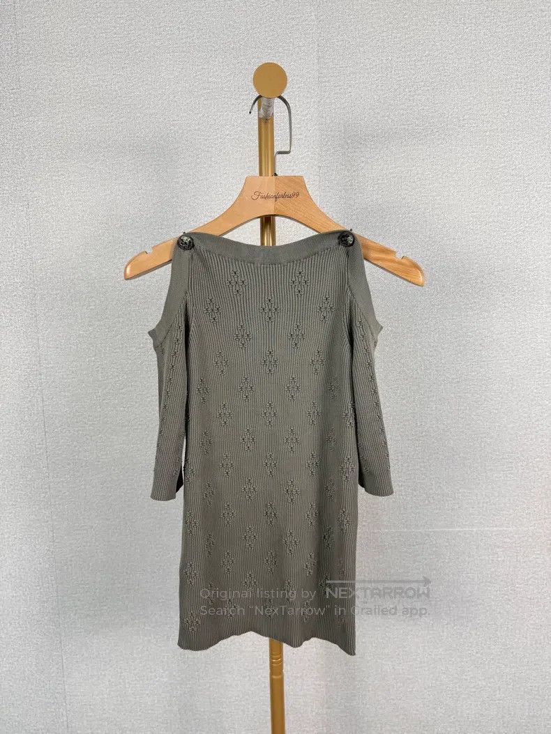 Chanel Chanel One-shoulder half-sleeved knitwear sweater Size XS / US 0-2 / IT 36-38 - 1 Thumbnail
