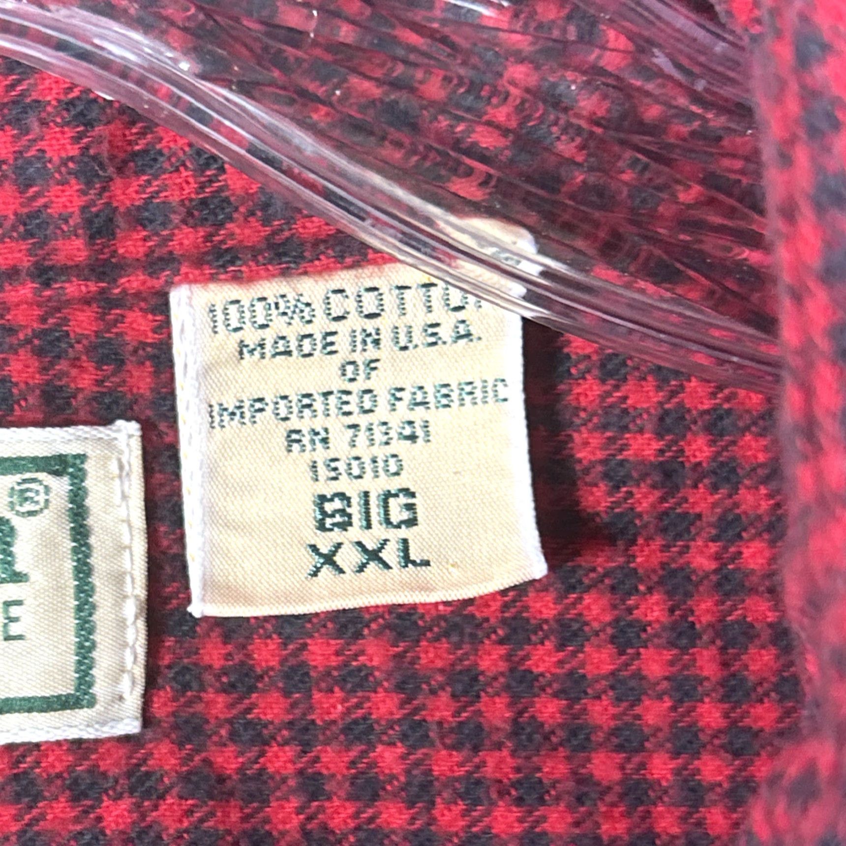 Vintage VINTAGE L.L. Bean Button-Up Long Sleeve Shirt Big 2X Red Plaid Flannel USA Men Size US XXL / EU 58 / 5 - 3 Thumbnail
