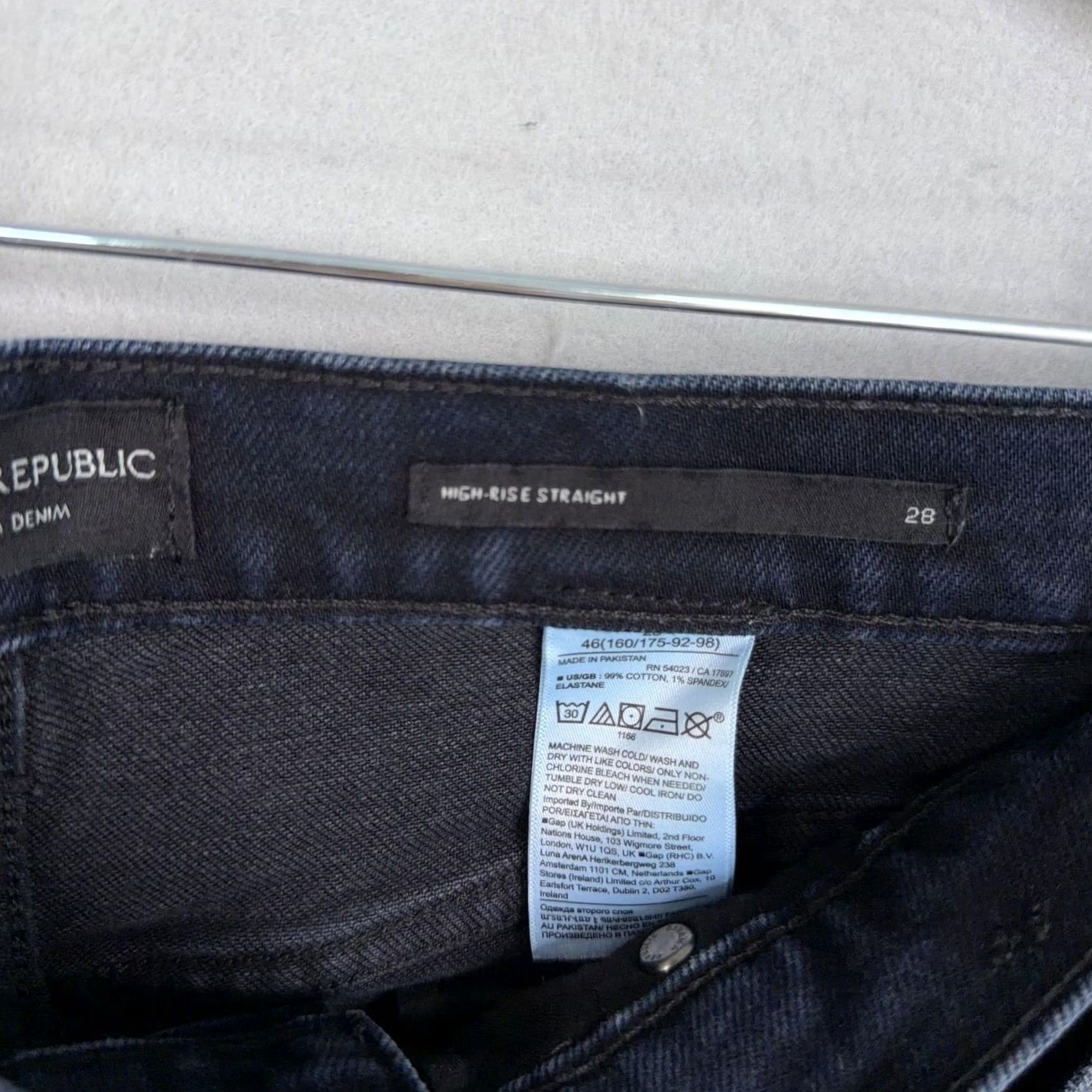 Banana Republic Banana Republic Jeans Womens 28 Blue Dark Wash High Rise Straight Crop Raw Hem Denim Cotton Blend Stretch Distressed 90s City Preppy Womens Size 28" / US 6 / IT 42 - 6 Thumbnail