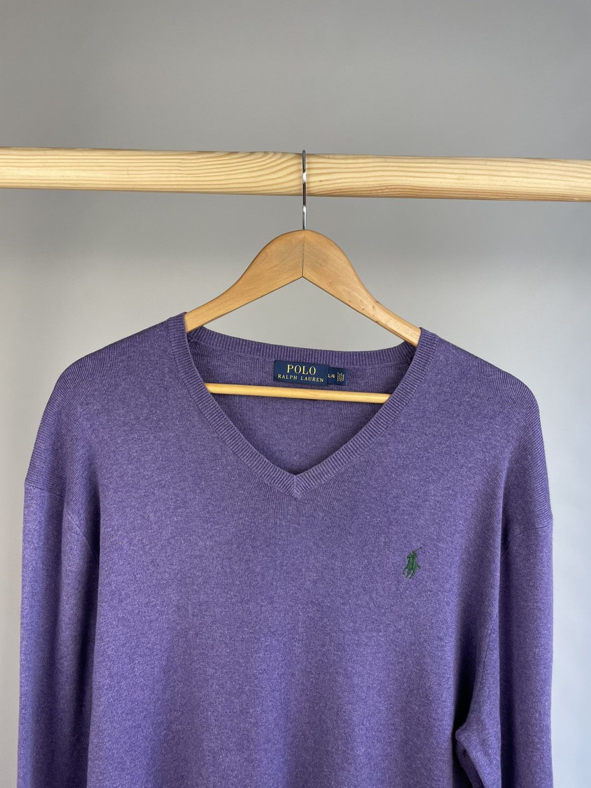Polo Ralph Lauren × Ralph Lauren × Vintage Polo Ralph Lauren cotton vintage v neck sweater Size US L / EU 52-54 / 3 - 2 Thumbnail