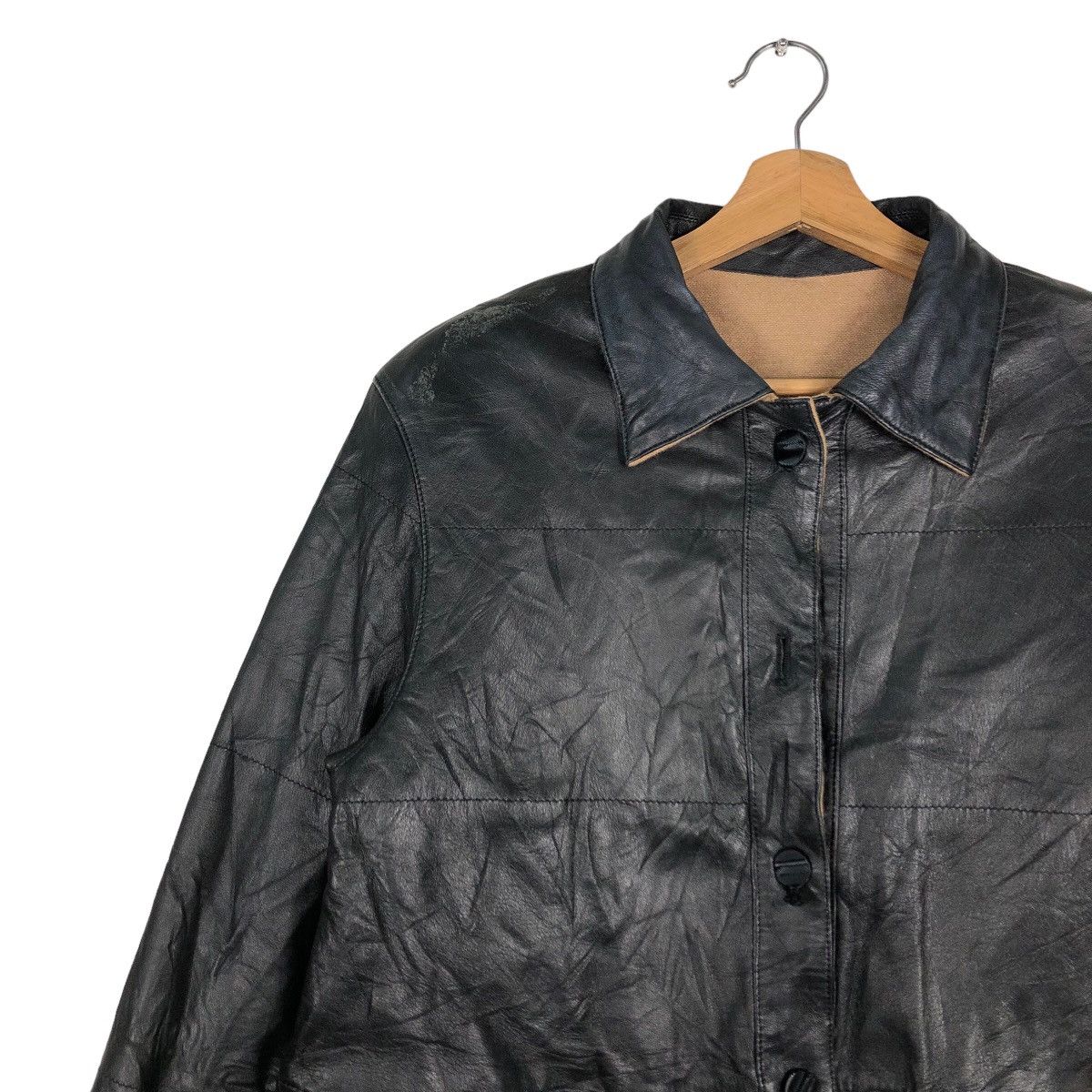 Japanese Brand Cropped Biker Racer Leather Jacket Donna Japan Issey Miyake Size US M / EU 48-50 / 2 - 7 Thumbnail