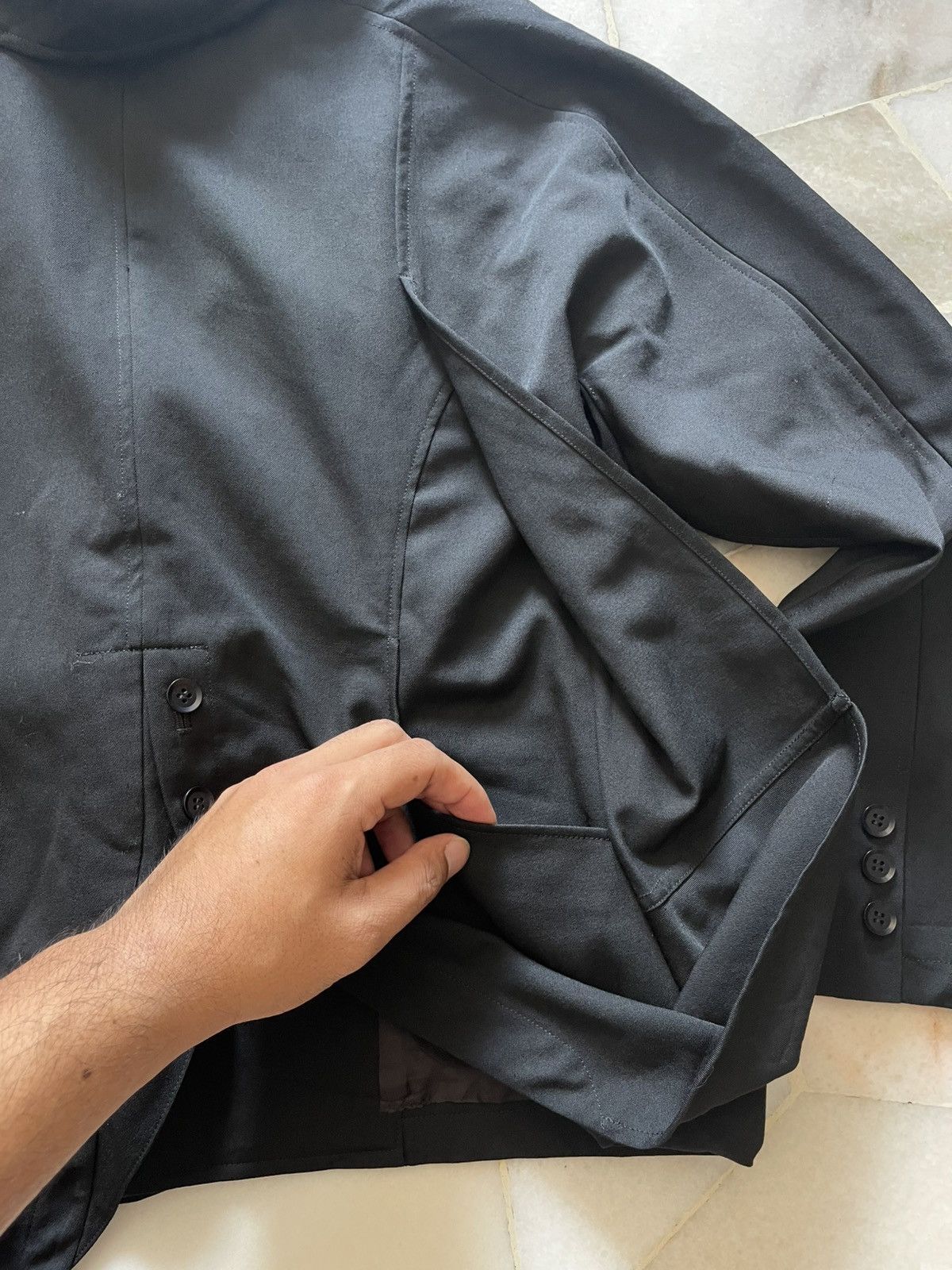 Yohji Yamamoto Yohi Yamamoto + Noir Asymentric Back Pocket Design 10 Size US S / EU 44-46 / 1 - 5 Thumbnail