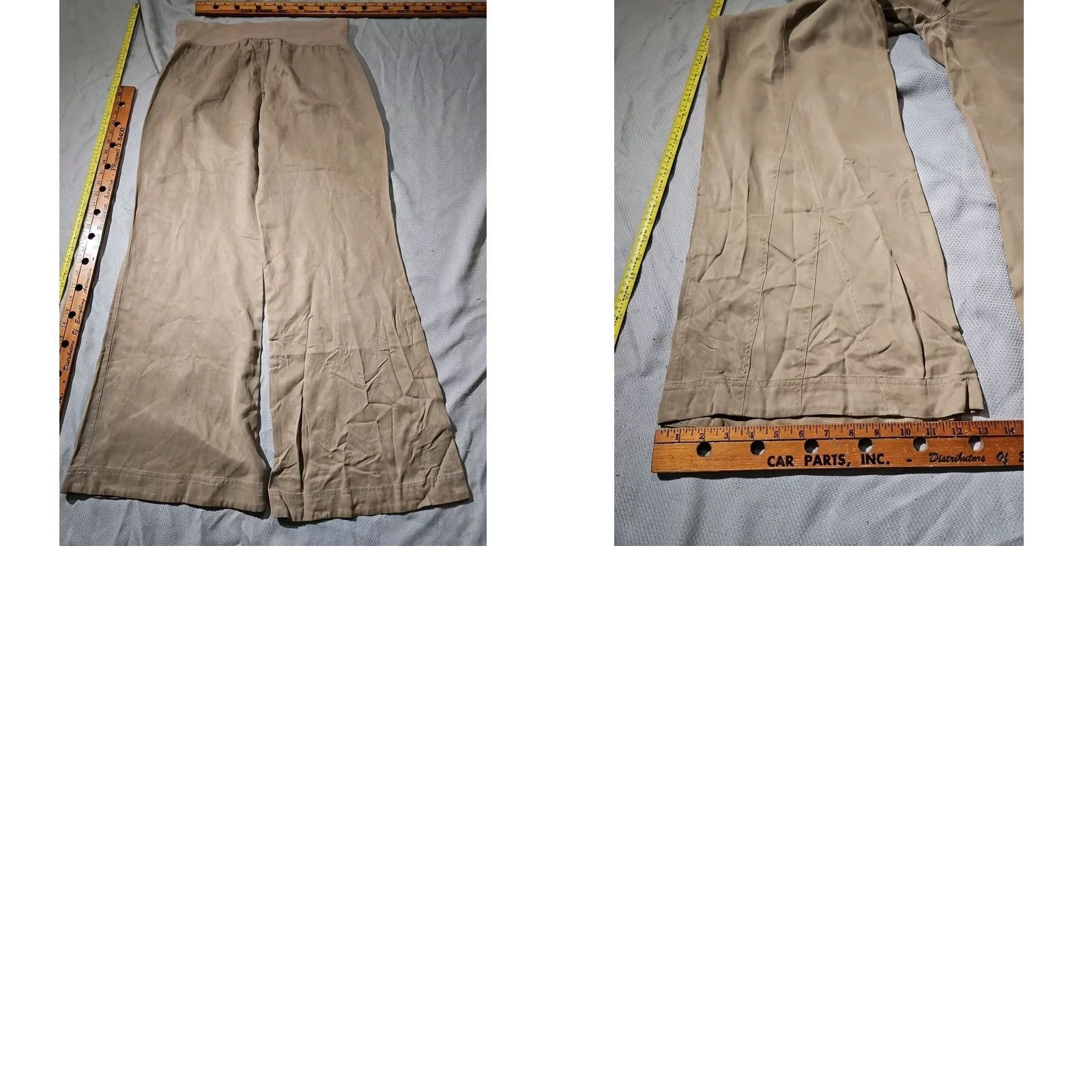 Soft Surroundings Soft Surroundings Pants Womens Size 5 Beige Pull On Wide Leg Flare Drawstring Knit Relaxed Inseam 30 in Beiges Womens Pants Size 27" / US 4 / IT 40 - 9 Thumbnail