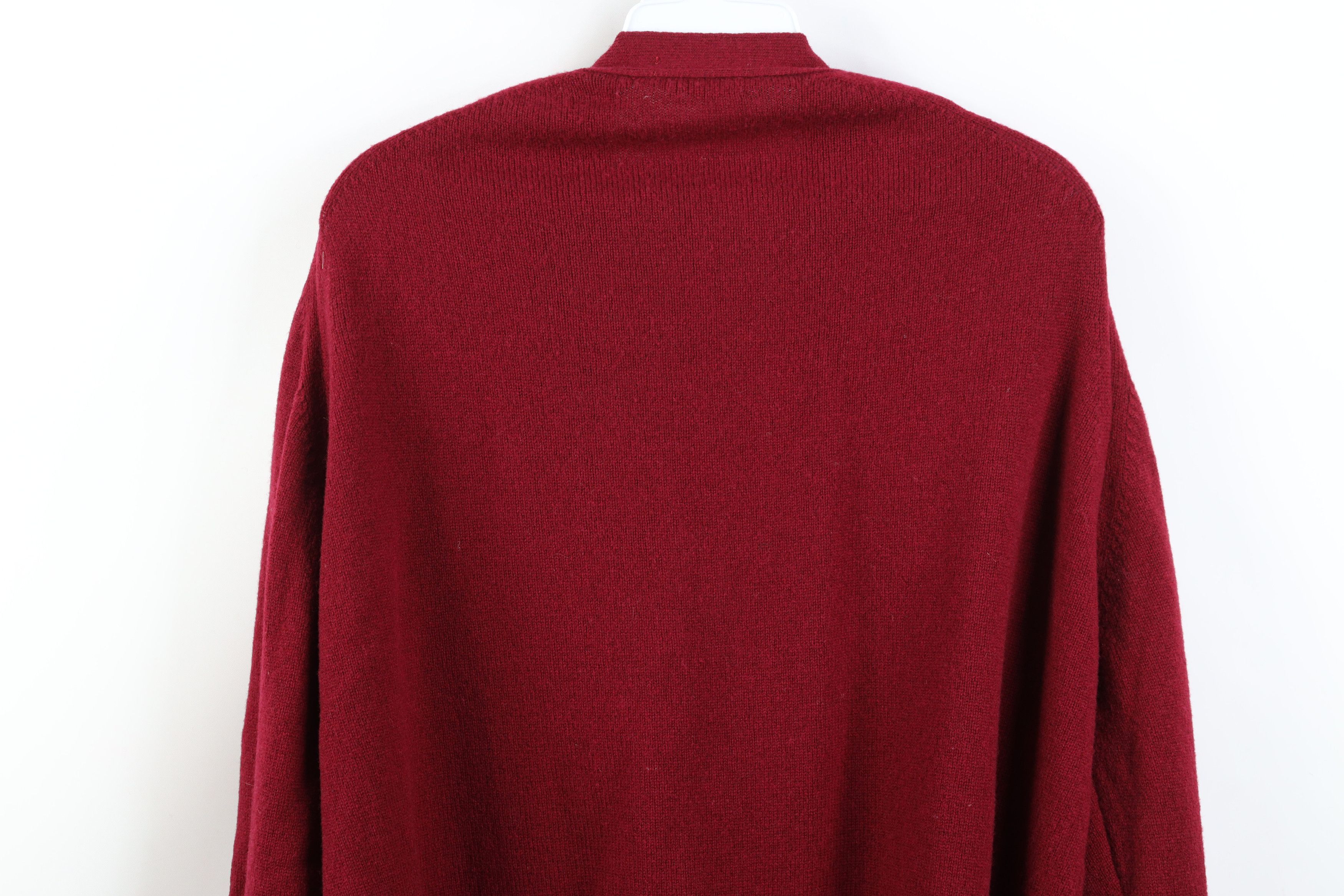 Vintage Vintage 70s Streetwear Knit Kurt Cobain Cardigan Sweater Red Size US XL / EU 56 / 4 - 12 Thumbnail