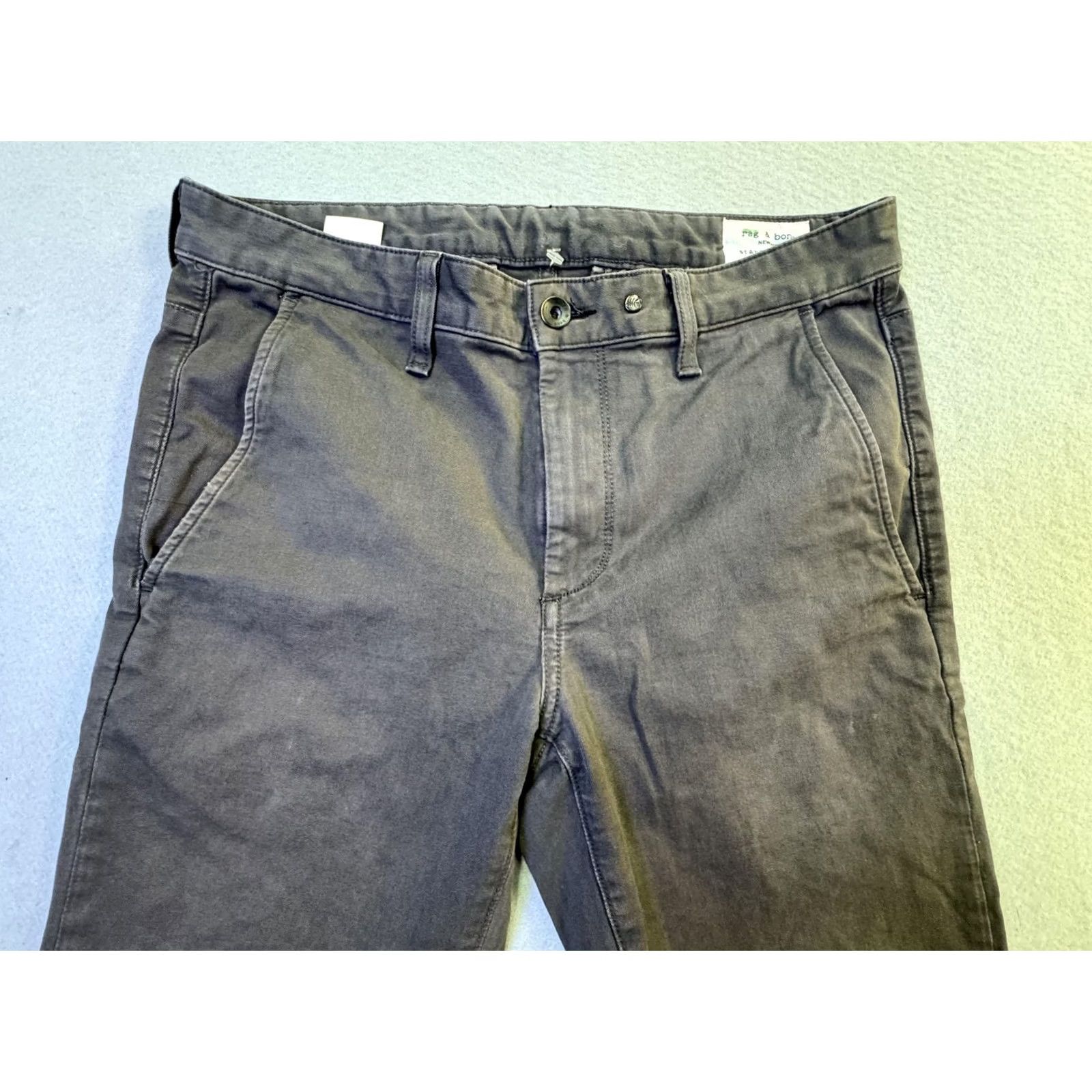 Rag & Bone Rag & Bone Mens Slim Fit Chino Pants Gray 30x31 Waist Size Size US 30 / EU 46 - 4 Thumbnail