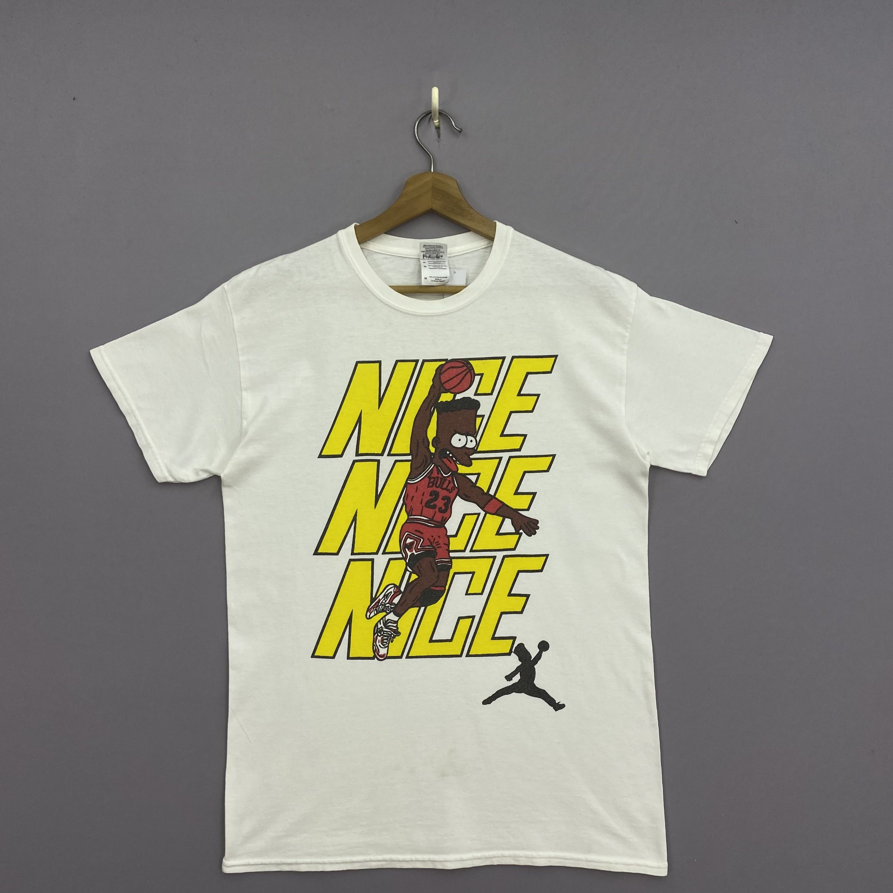 Vintage Vintage 90s Nice Tshirts Chicago Bull Michael Air Jordan Tee Size US M / EU 48-50 / 2 - 1 Thumbnail