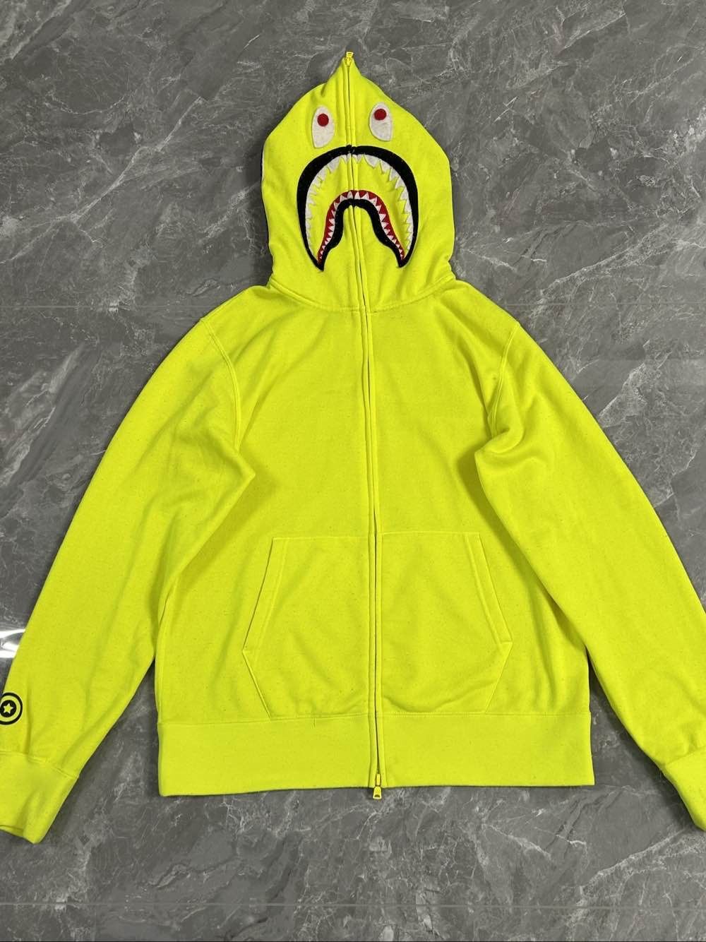 Bape A Bathing Ape Neon Shark Full Zip Hoodie Size XL Size US XL / EU 56 / 4 - 1 Thumbnail