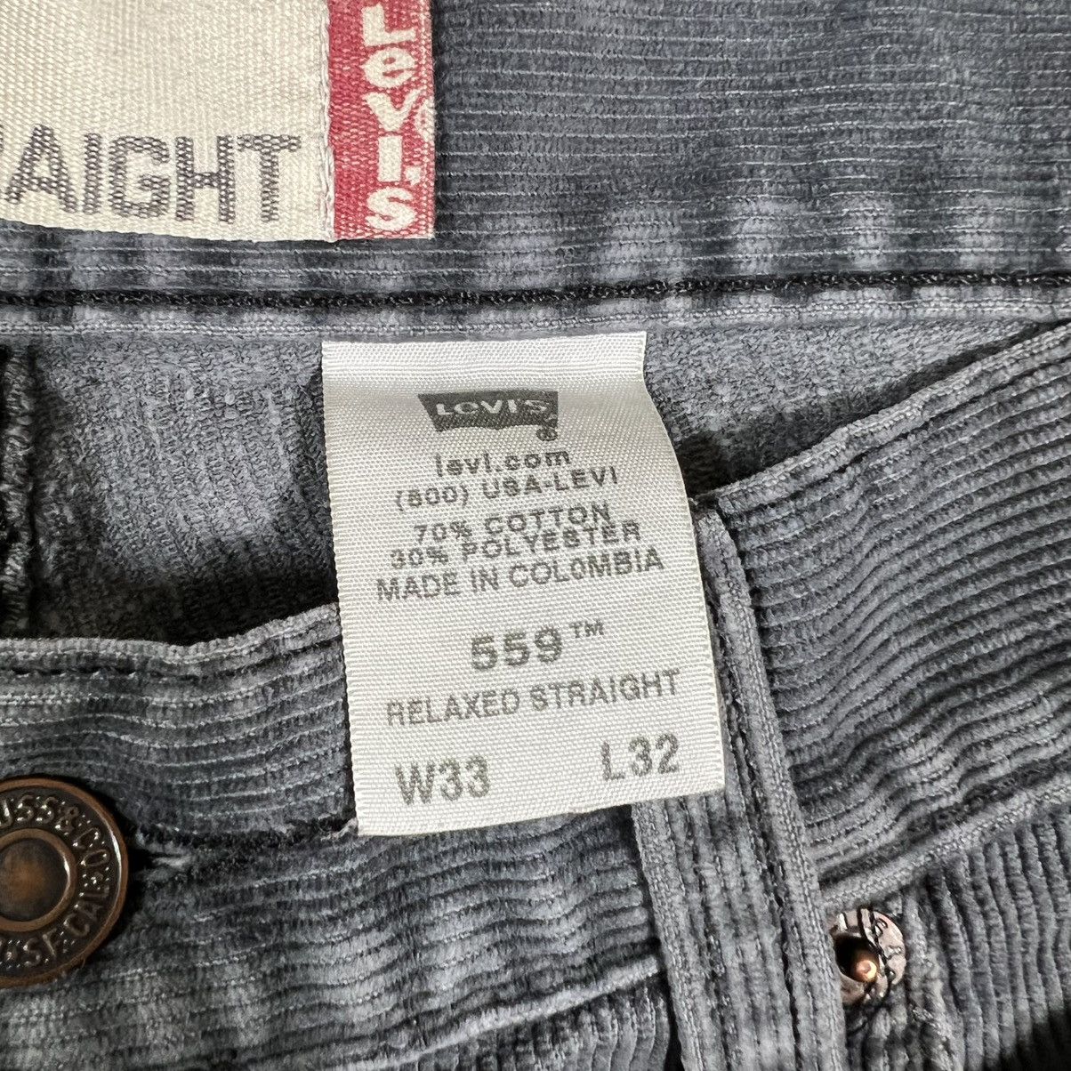 Levi's Vintage Levi’s 559 Pants 30x30 Gray Corduroy Y2K grunge Size US 30 / EU 46 - 7 Thumbnail