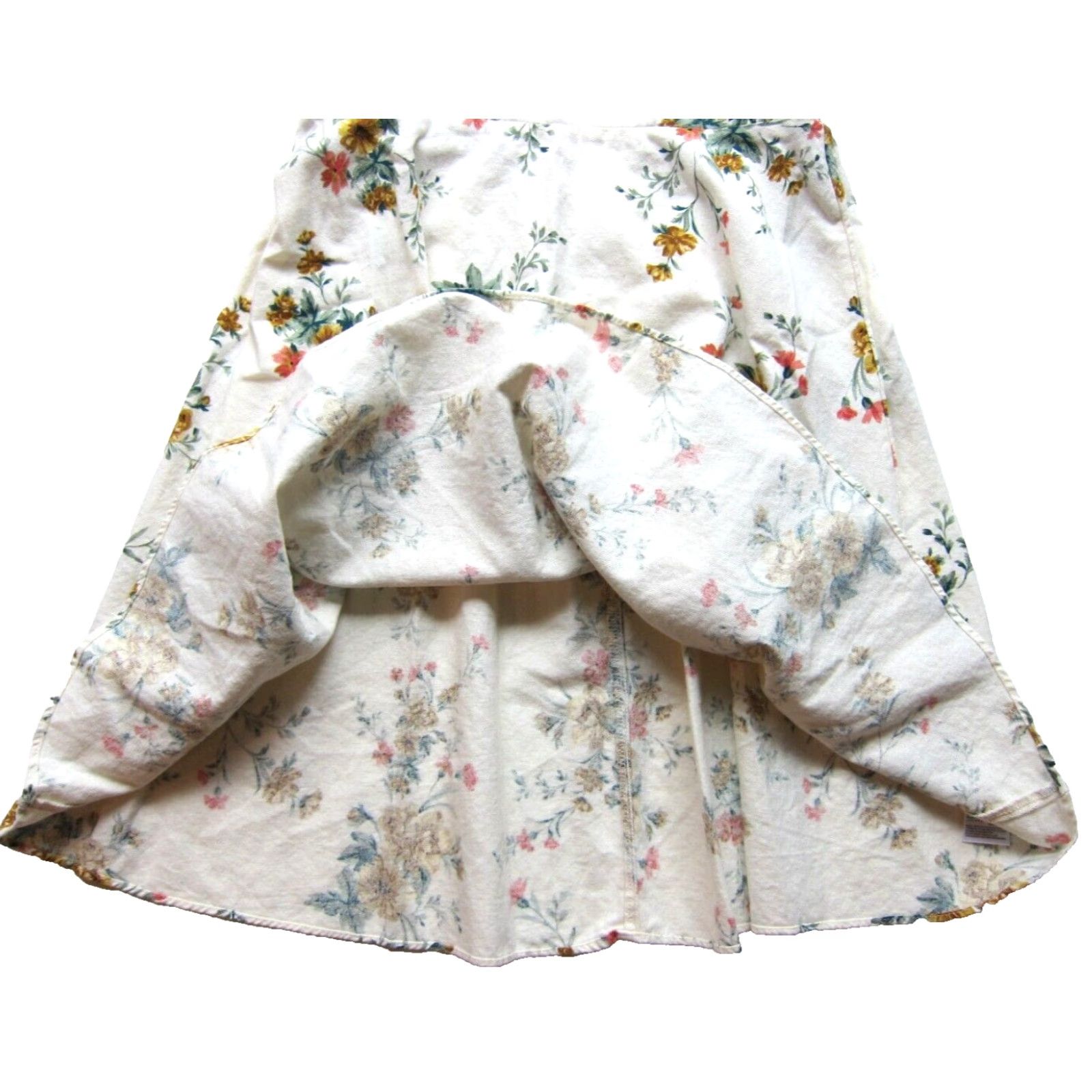 Old Navy Old Navy Dress Adult Medium Ivory Linen Floral Cami Tank Slip Sun Womens Size M / US 6-8 / IT 42-44 - 6 Thumbnail
