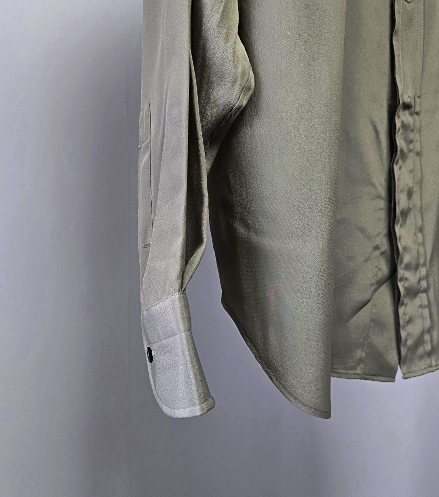 Tom Ford o1sm1stk0824 Classic Collar Fluid Fit Silk Blend Shirt Size US L / EU 52-54 / 3 - 3 Thumbnail