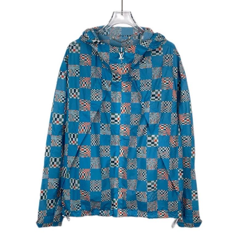 Louis Vuitton Louis Vuitton 21 checkerboard hooded blue zip jacket Size US S / EU 44-46 / 1 - 1 Thumbnail
