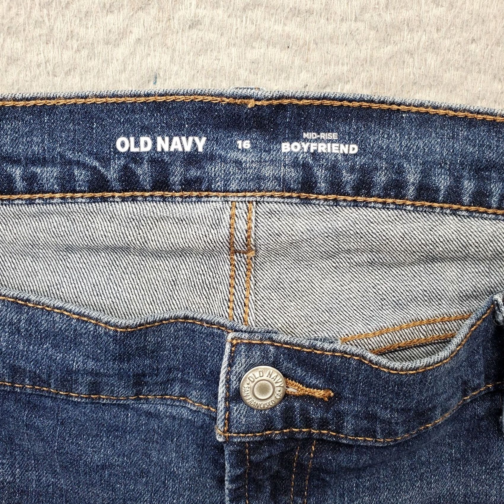 Old Navy Old Navy Jeans Womens 16 Blue Denim Cotton Mid-Rise Regular Fit 5-Pocket Denim Size 38" / US 16 / IT 52 - 6 Thumbnail