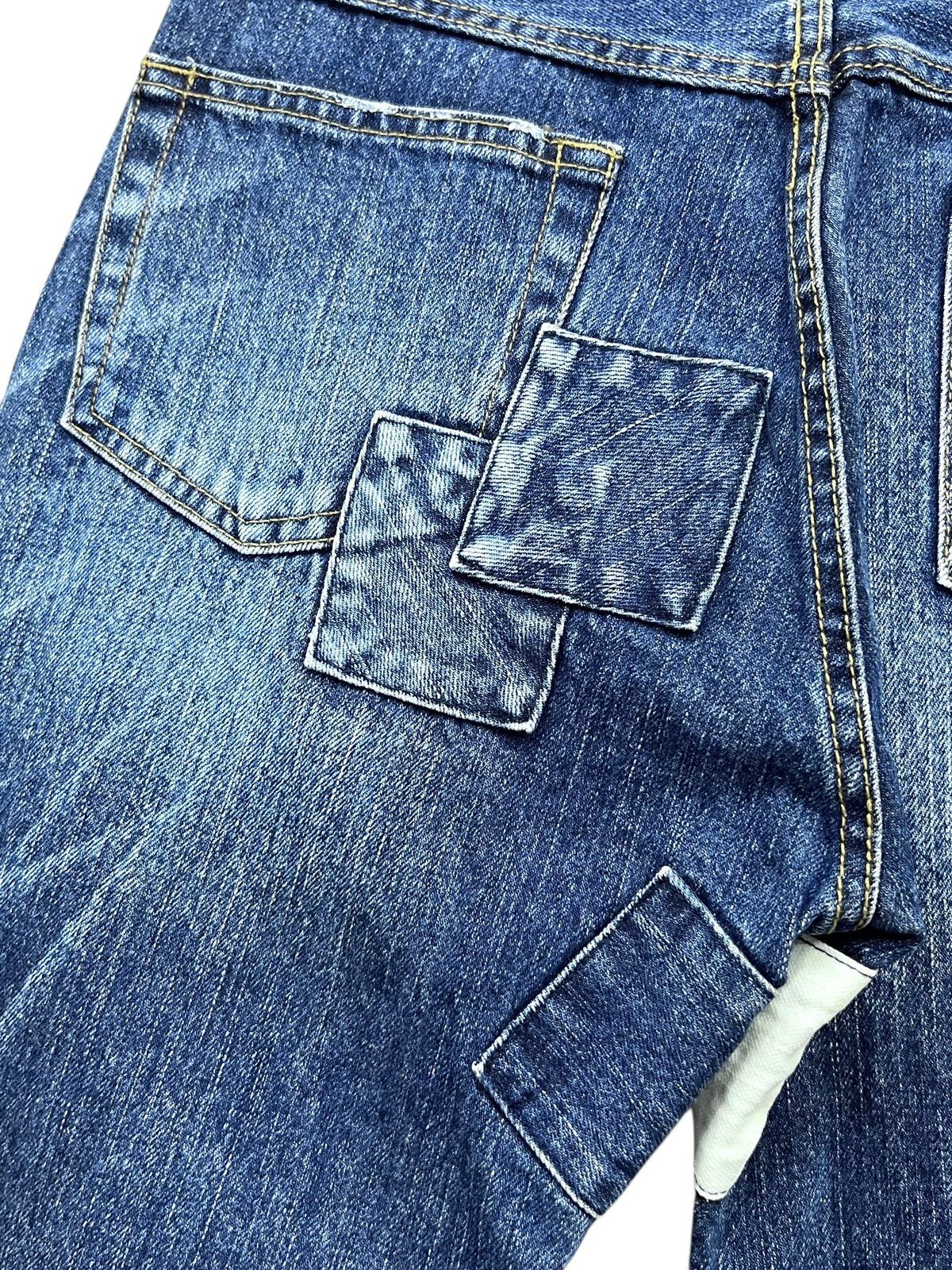 KOJIMA GENES Vintage KARAKOTO KOJIMA Grunge Patchwork Bleach Faded Denim Size US 28 / EU 44 - 6 Thumbnail