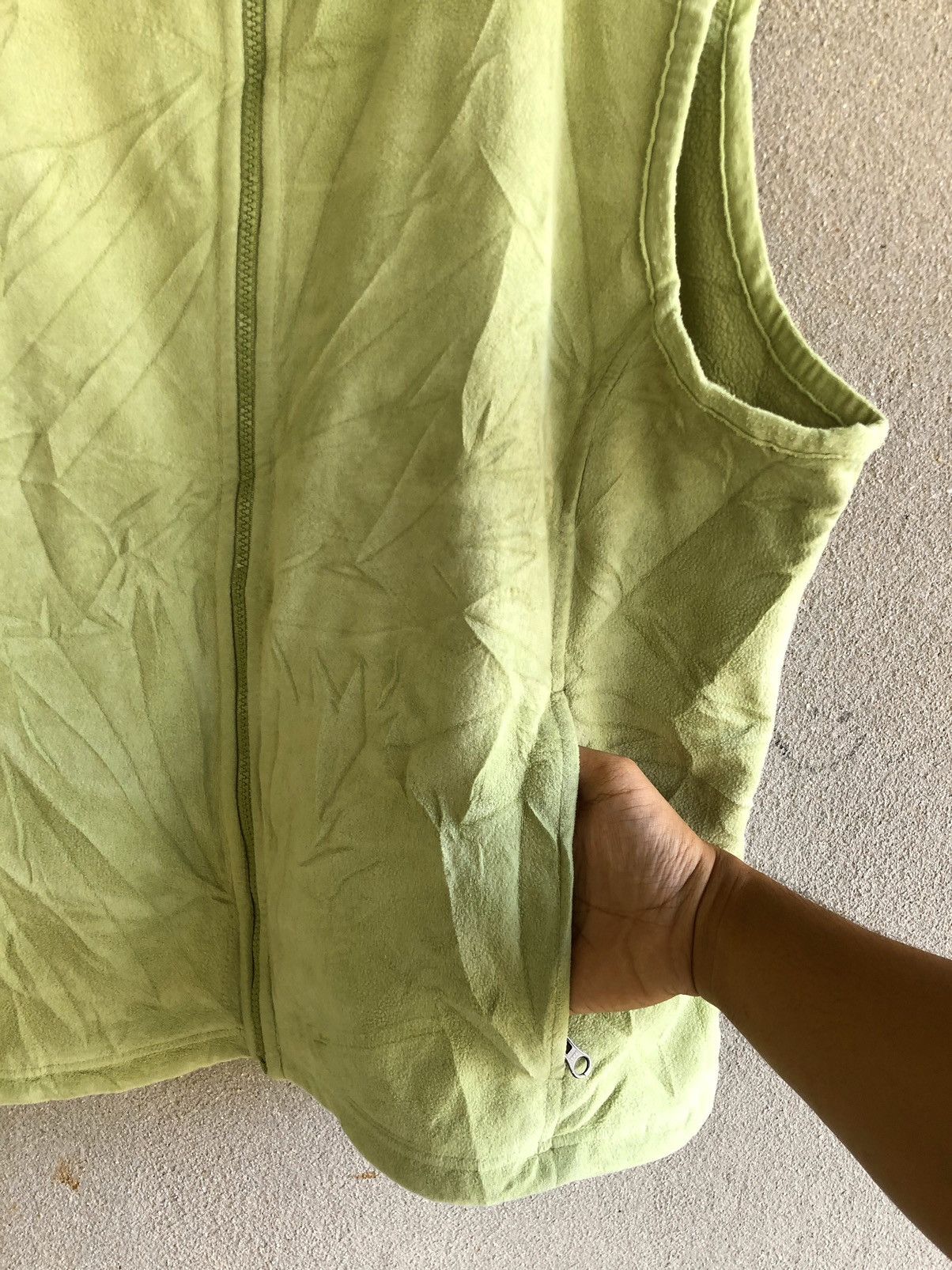 Japanese Brand × L.L. Bean × Vintage Vintage LL BEAN neon green fleece vest Size US L / EU 52-54 / 3 - 5 Thumbnail
