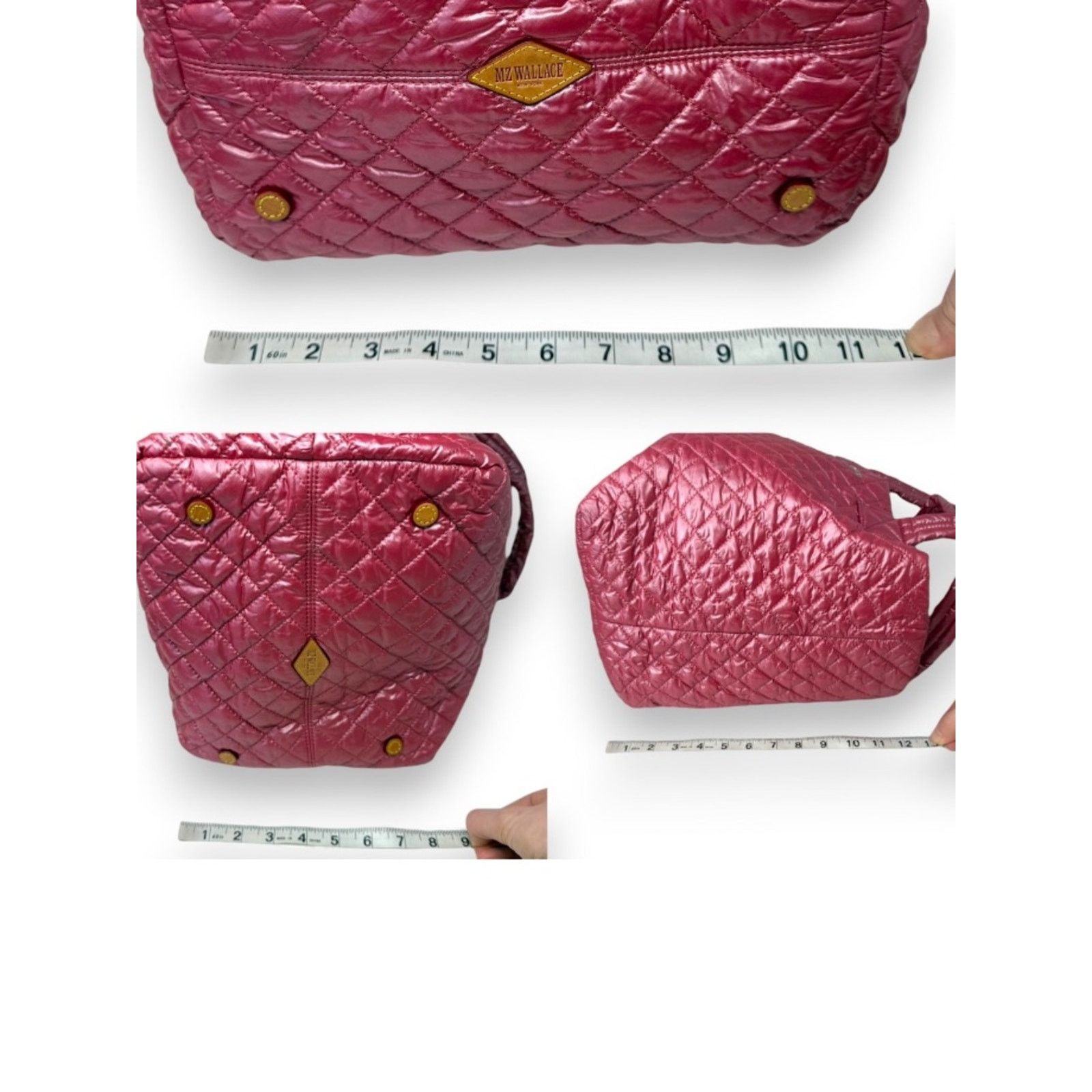 MZ Wallace MZ Wallace Medium Metro Tote Garnet Quil Red Iridescent Size ONE SIZE - 9 Thumbnail