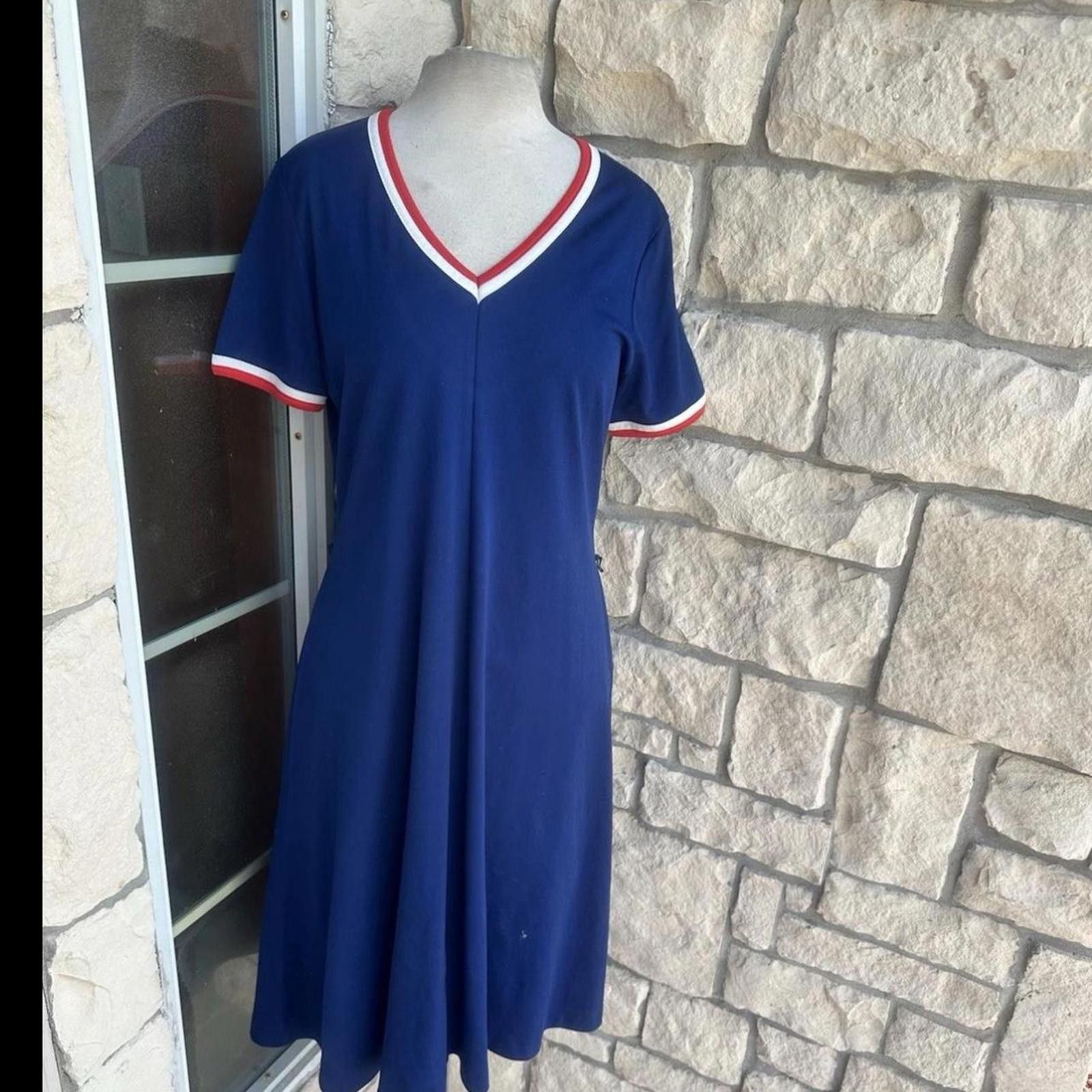 Other 70s baseball jersey dress with red and white #retrodress Size M / US 6-8 / IT 42-44 - 1 Thumbnail